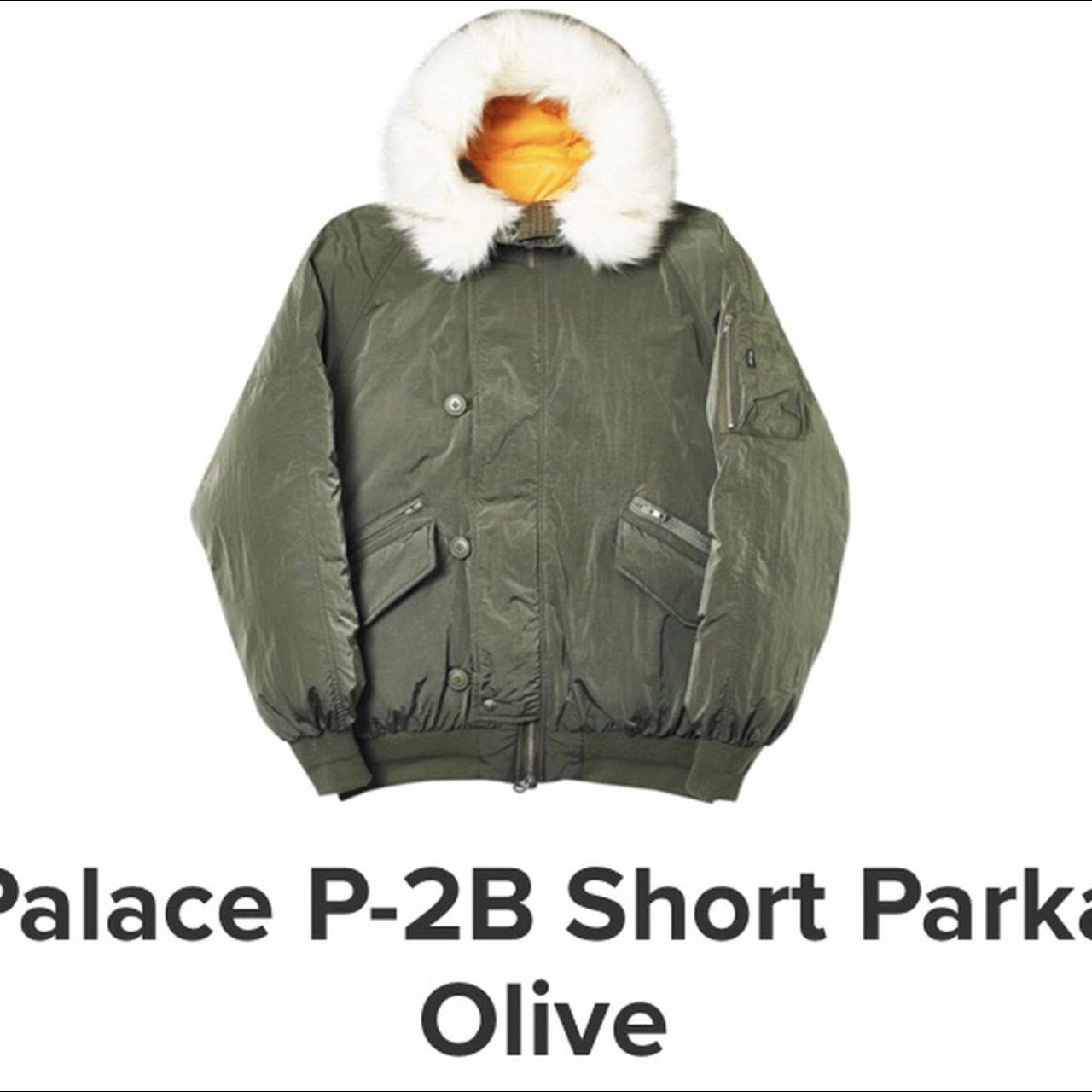 Palace coat, Palace P-2B Short parka olive, 10/10...