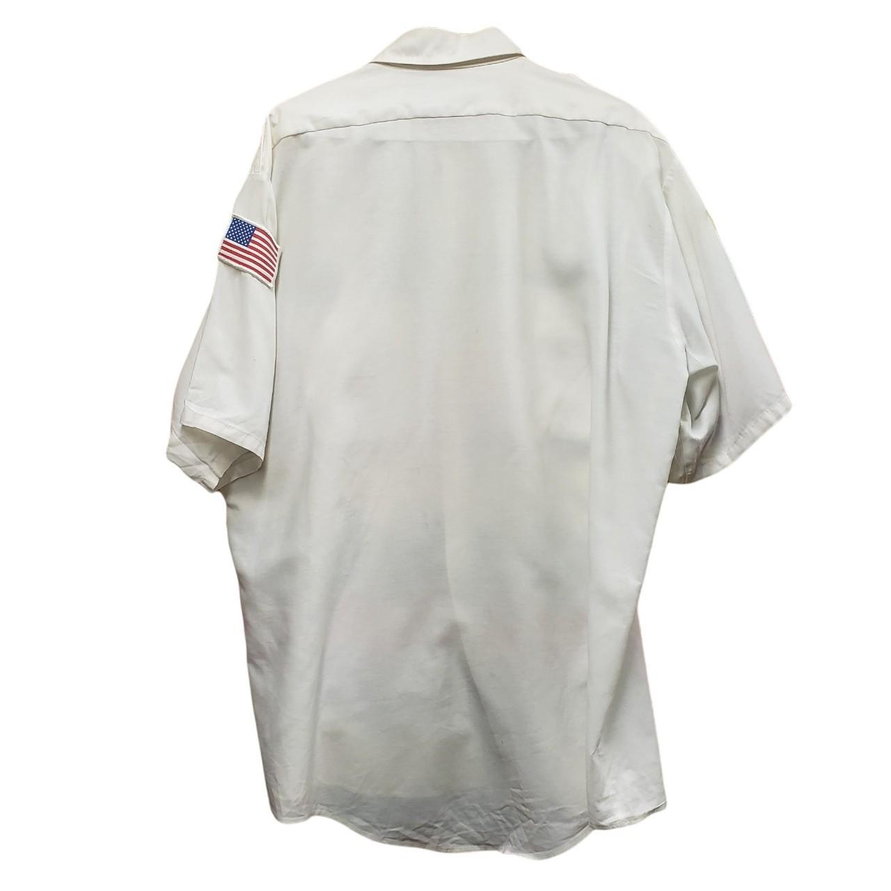 Walmart Men's White and Navy Shirt | Depop