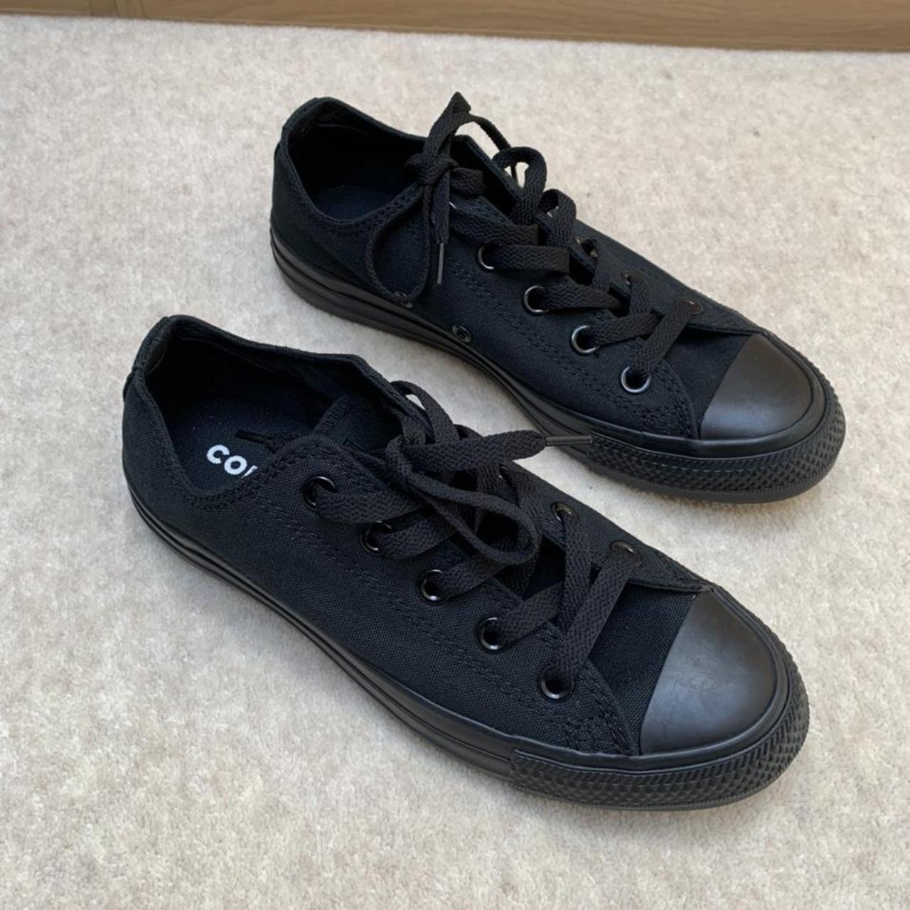 Converse Women's Black Trainers | Depop