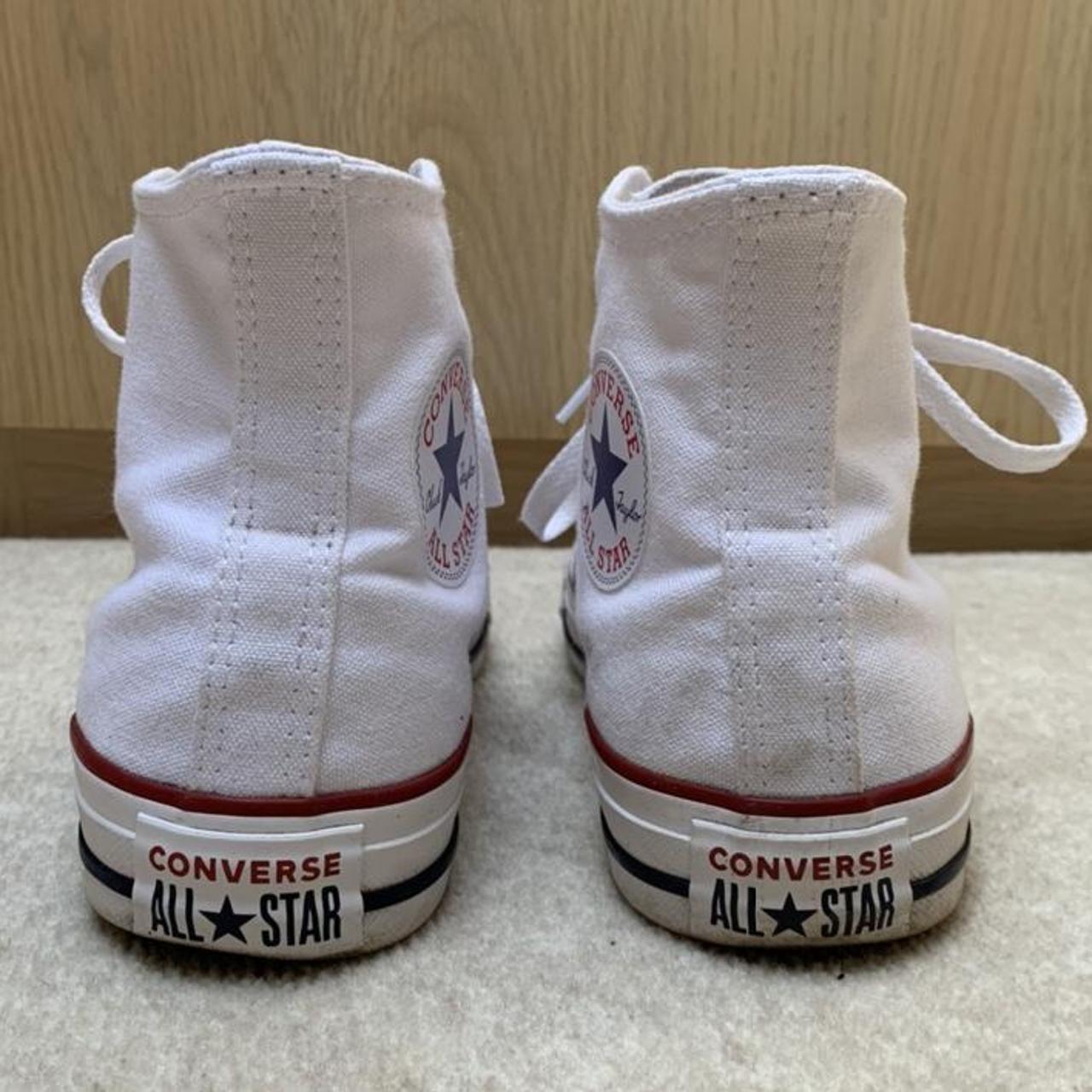 Converse Chuck Taylor white all star hi trainers -... - Depop