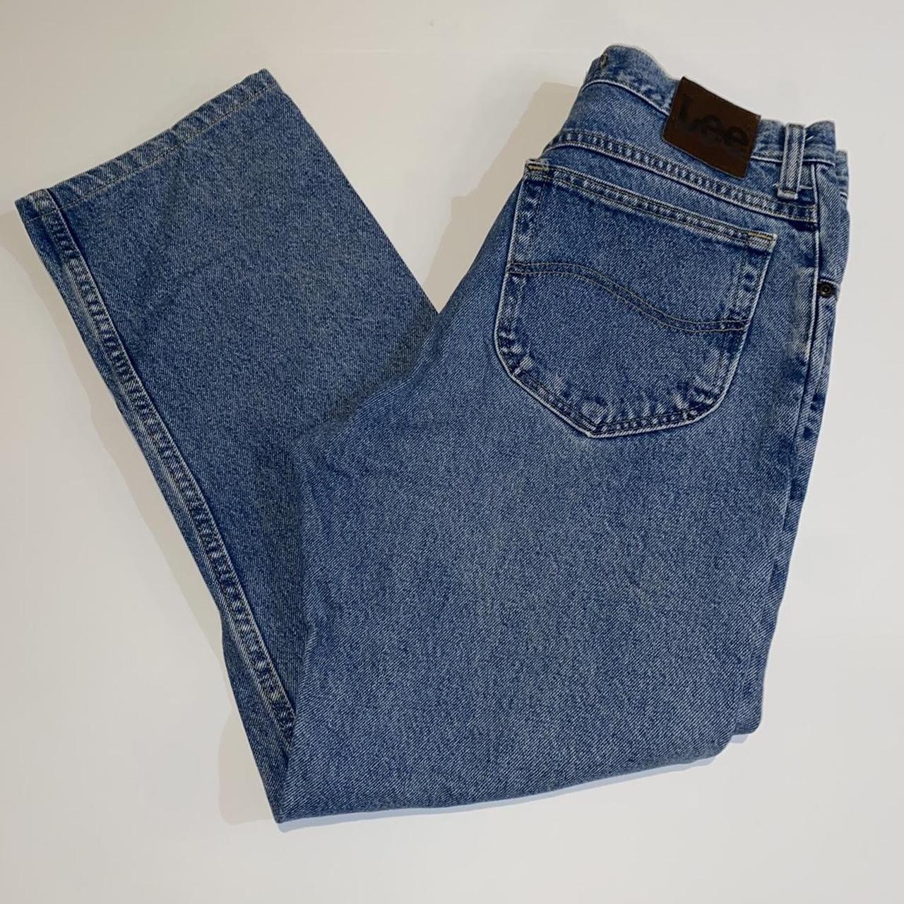 Vintage 90s Regular Fit Light Wash Lee Jeans Size... - Depop