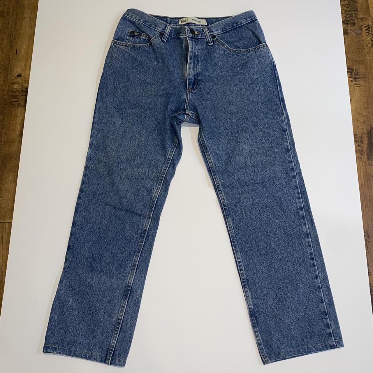 Vintage 90s Regular Fit Lee Jeans Size 33x30 Very... - Depop