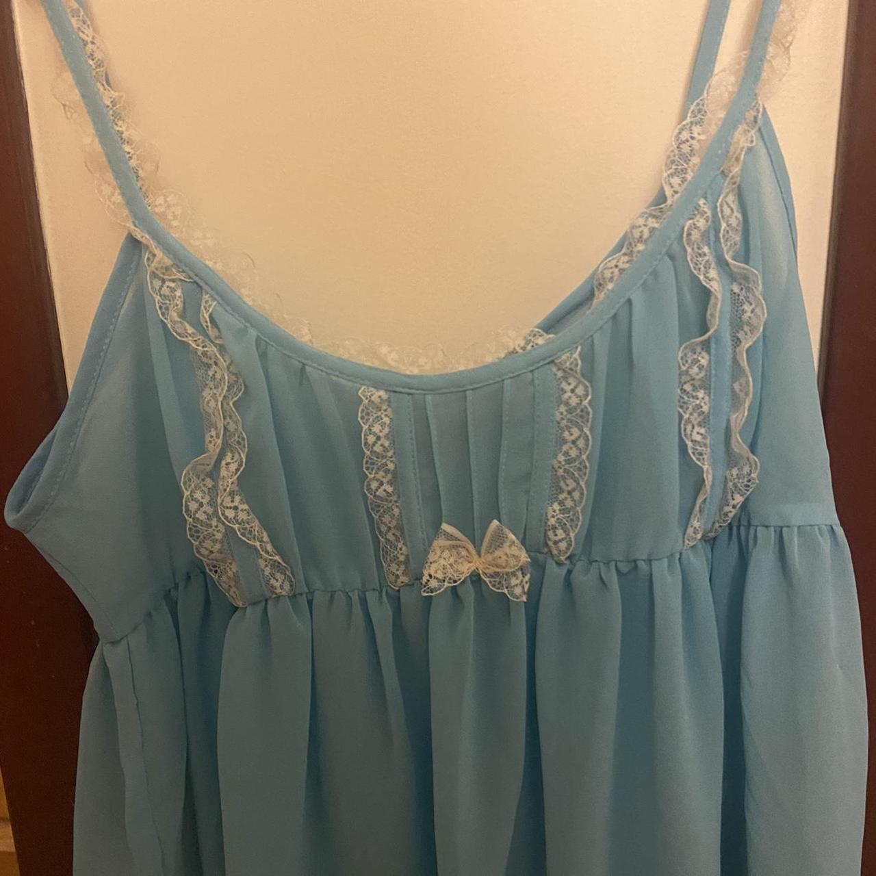 Vintage Aqua Victoria's Secret Slip Dress