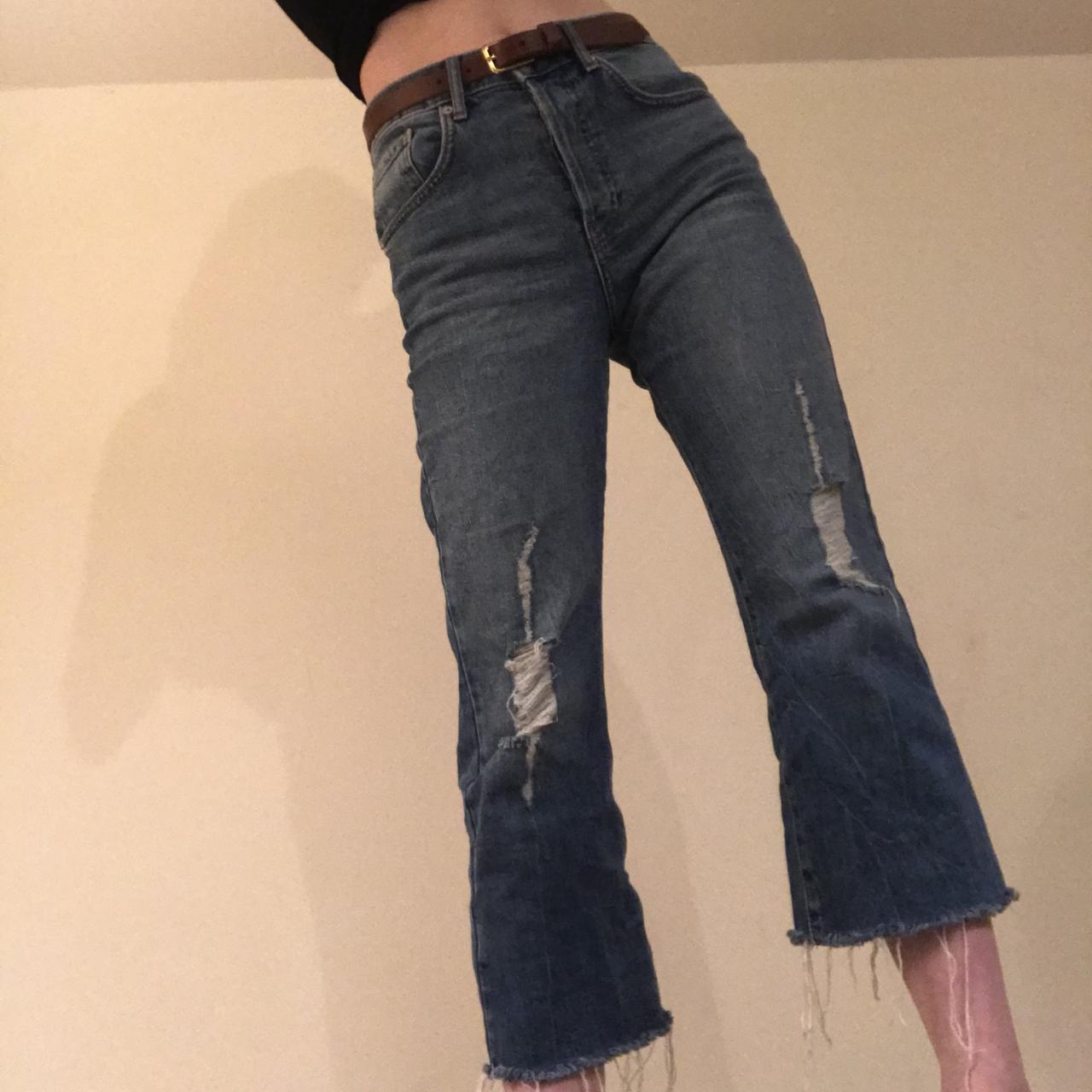 Forever 21 size 26 wide leg jeans. Only worn a... - Depop