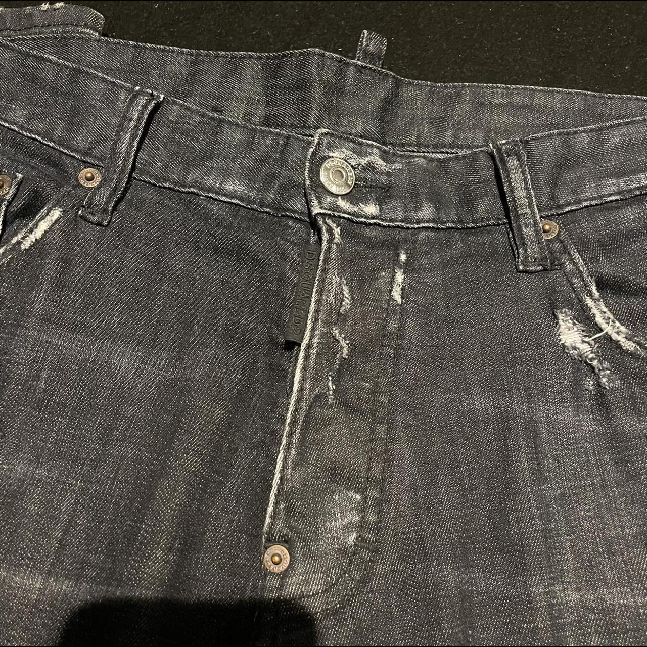 Black paint splattered dsquared 2 jeans Great... Depop