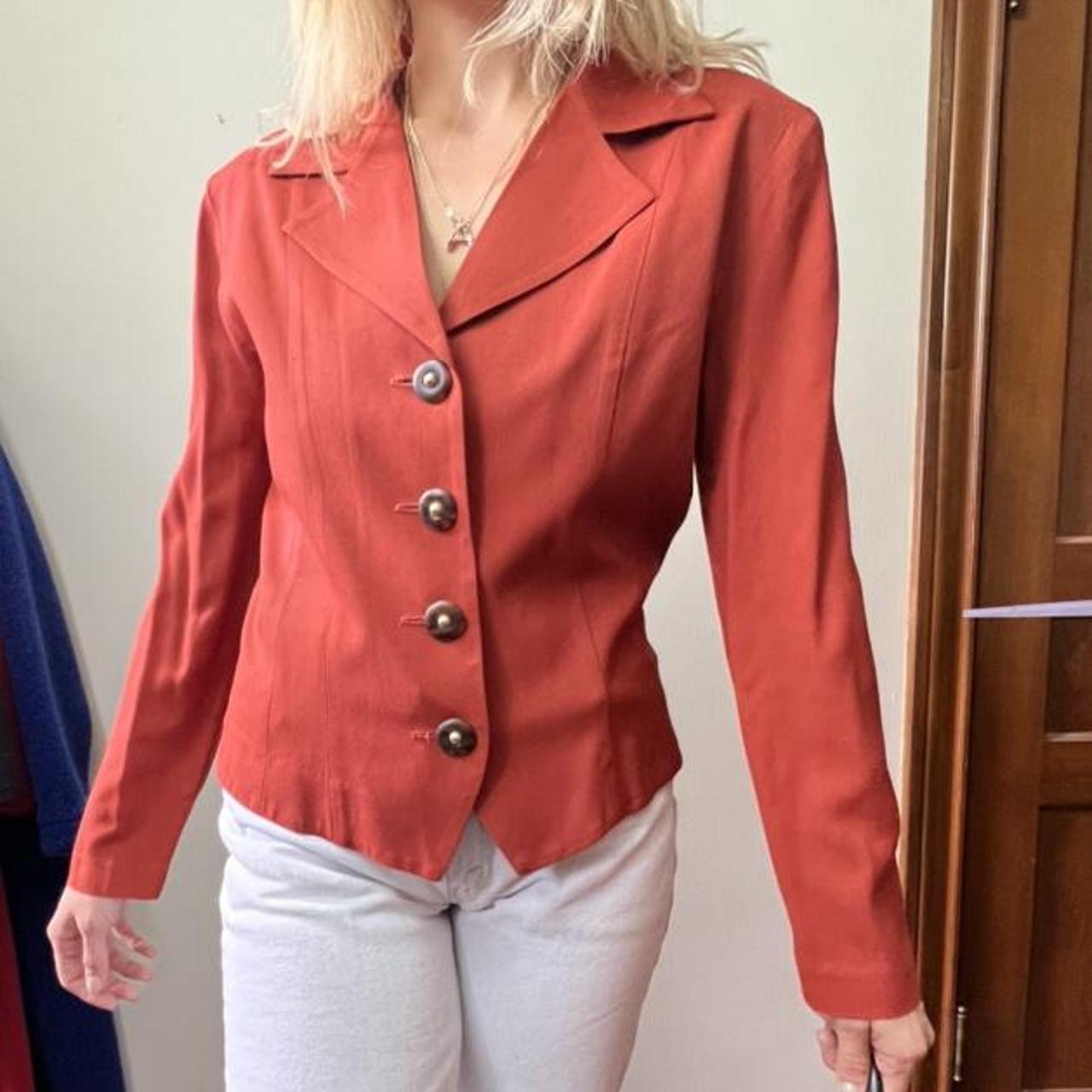 Amazing Brick Red Vintage Blazer Jacket Gorgeous Depop 7751