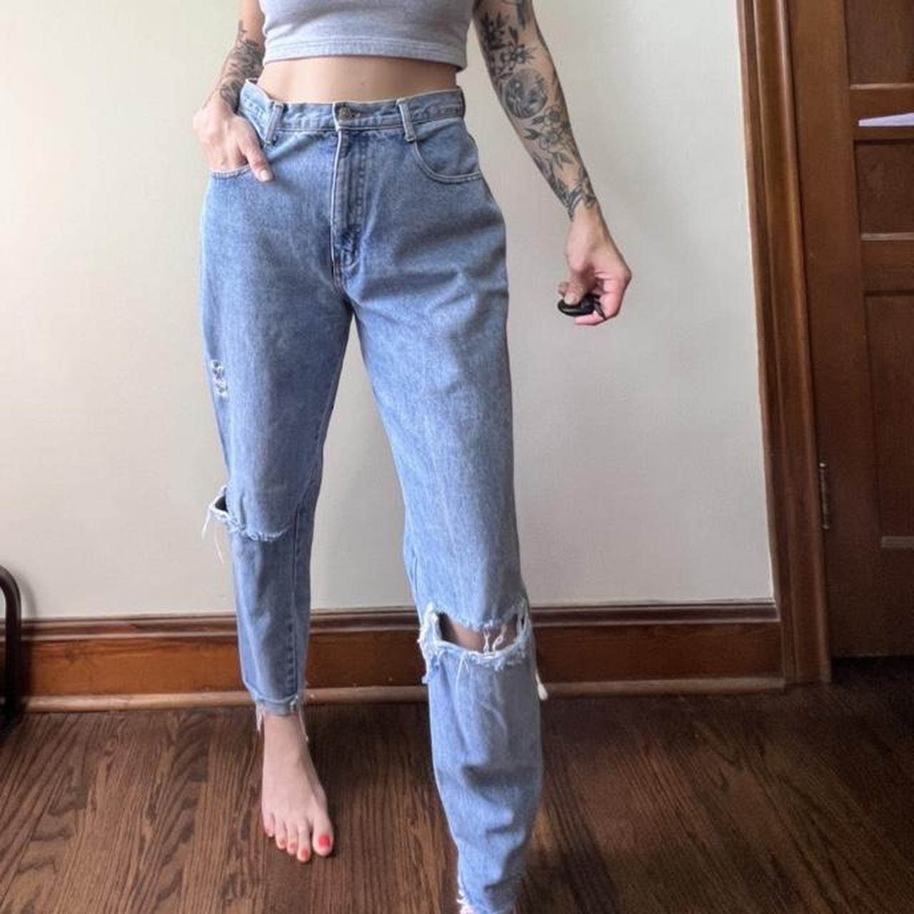 Vintage Oversized Distressed Jeans Good... Depop