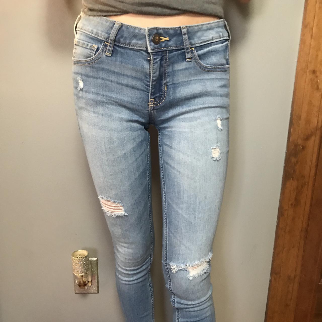 hollister skinny jeans light wash