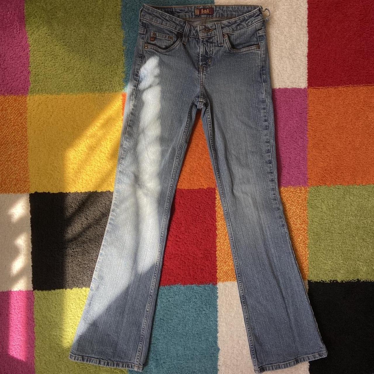 y2k medium wash low rise bootcut jeans by L.e.i. ♥️... - Depop