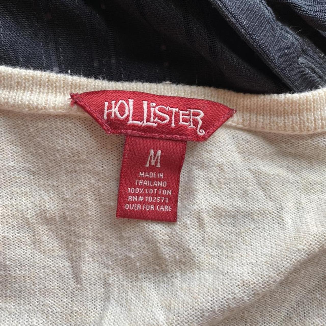 Y2K Hollister Cream Long Sleeve Fairy Grunge Bella... - Depop