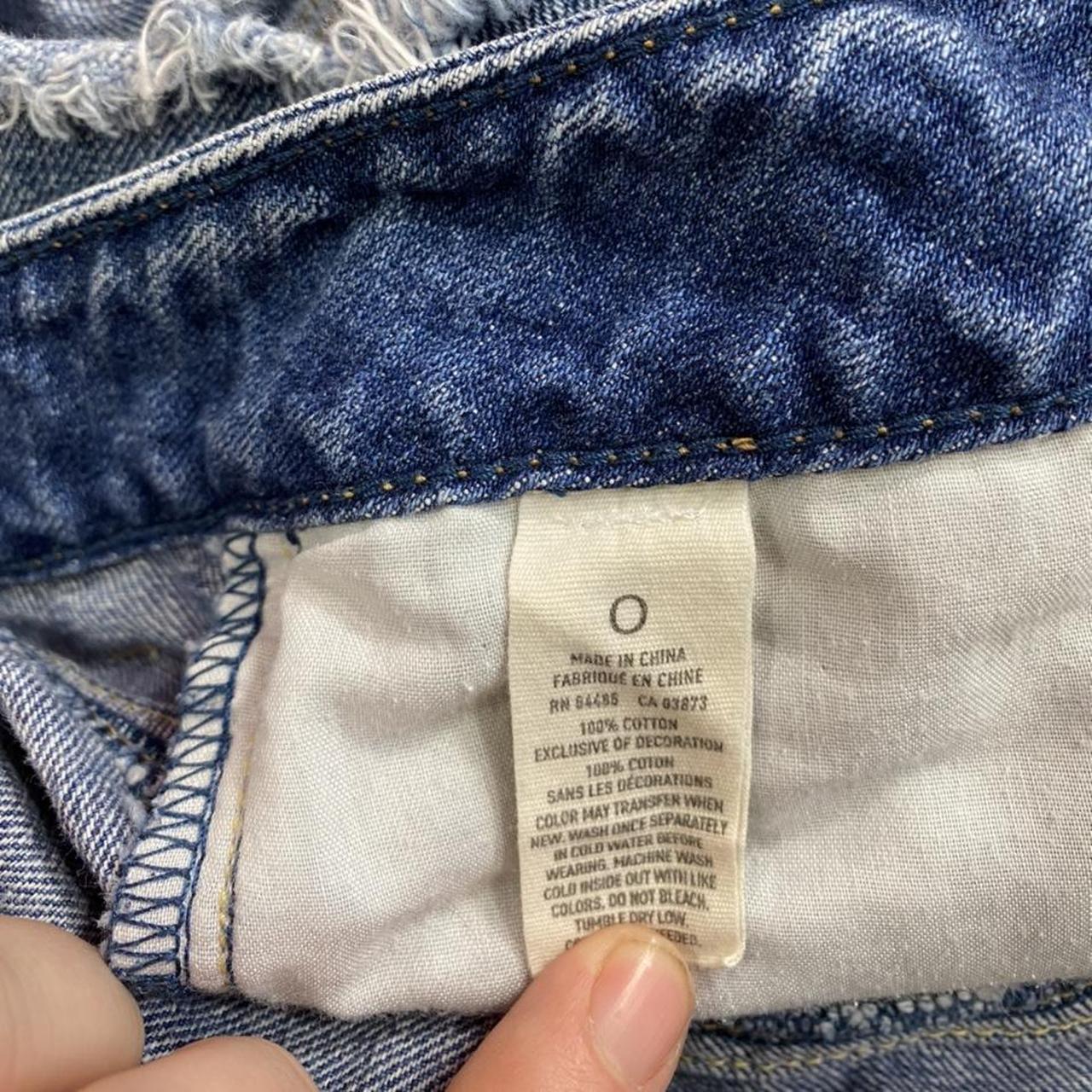 Y2K American Eagle Low Rise Distressed Medium Wash... - Depop