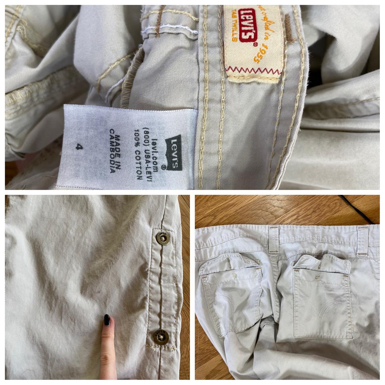 Y2K Levi’s Cream Khaki Low Rise Baggy Wide Leg Fairy... - Depop