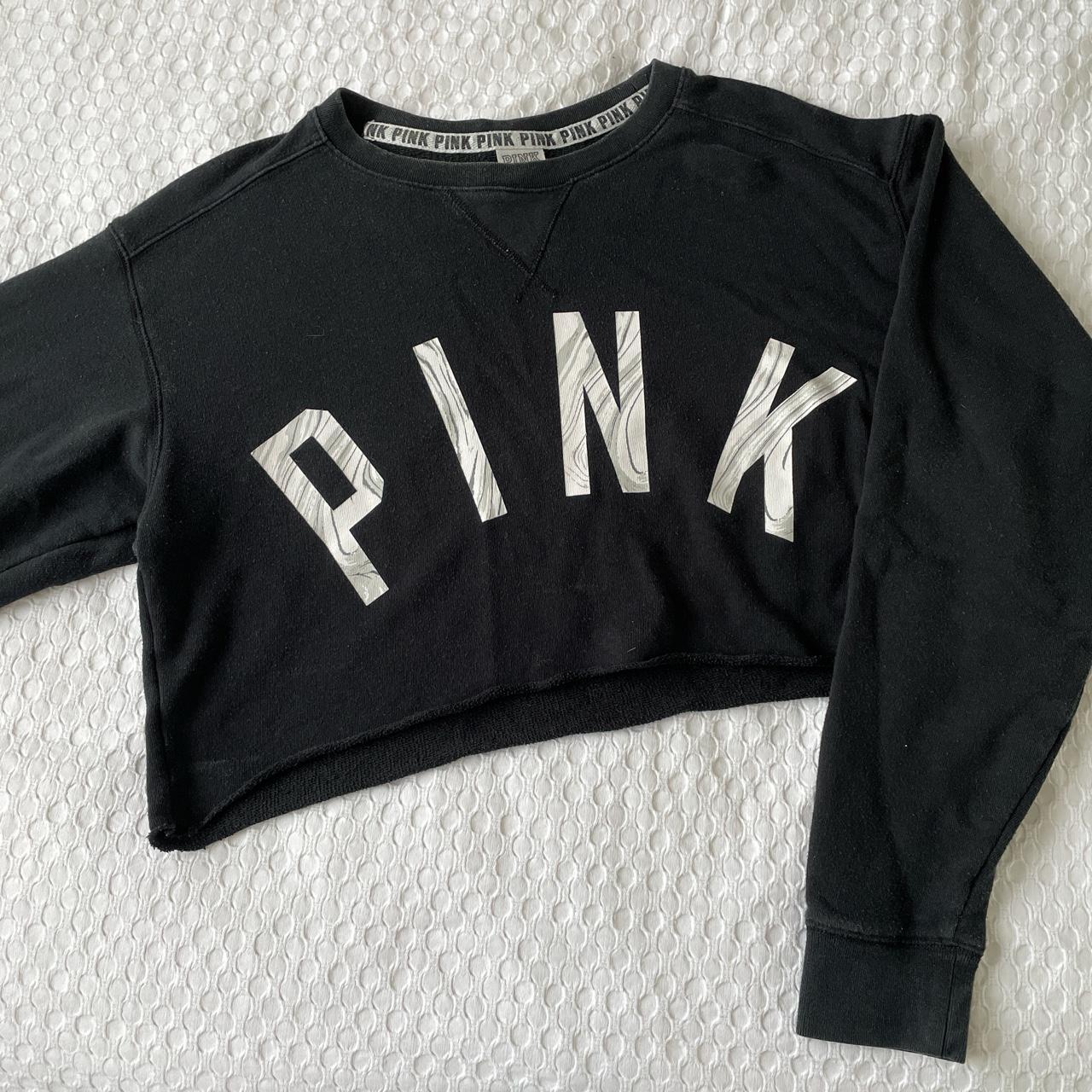 victoria secret pink cropped sweater