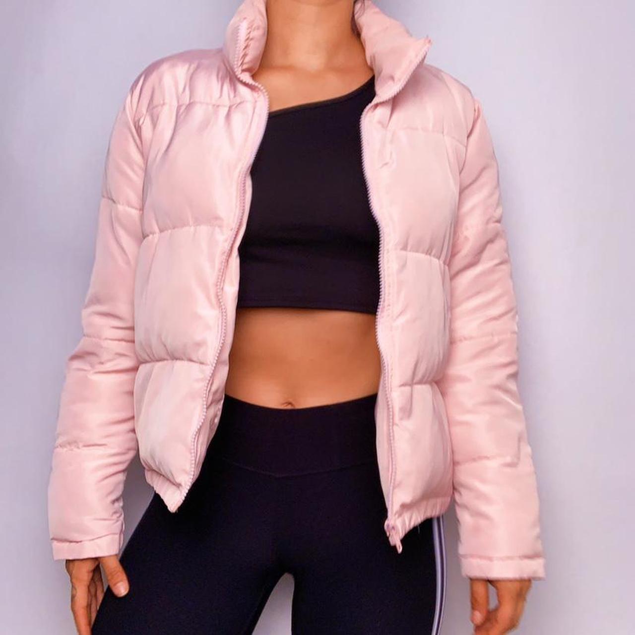 brandy melville pink puffer jacket