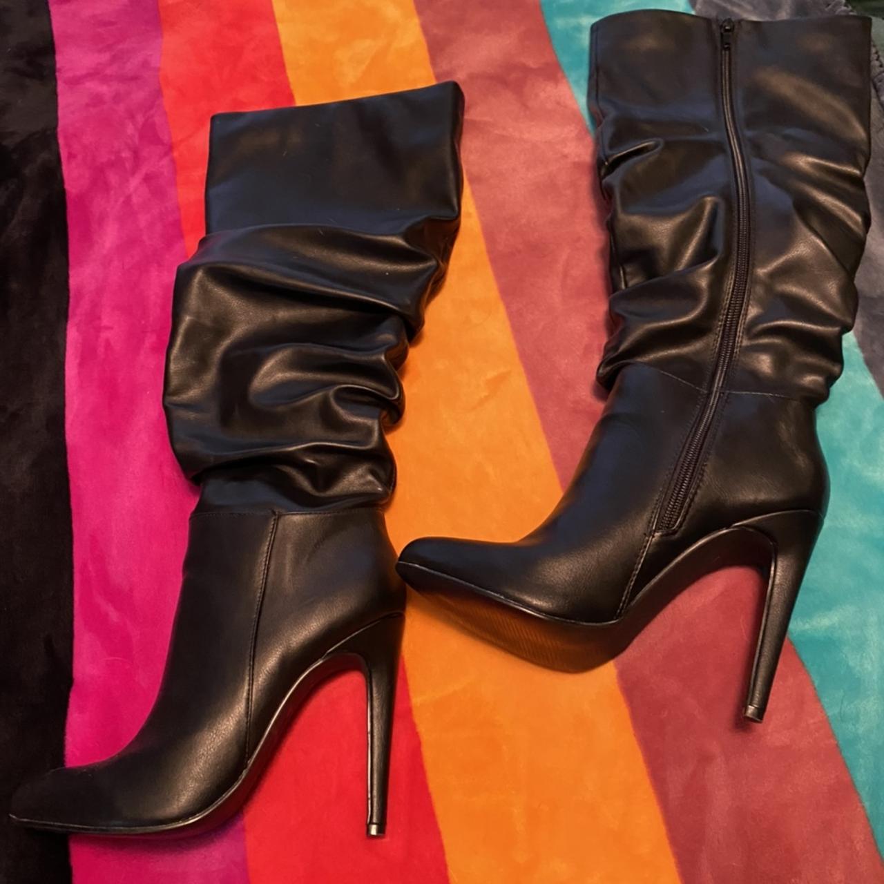 JCPenney Women's Black Boots Depop