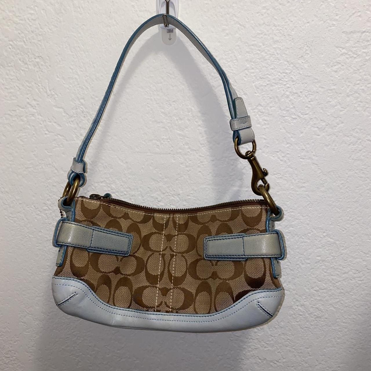 Small blue hot sale coach purse