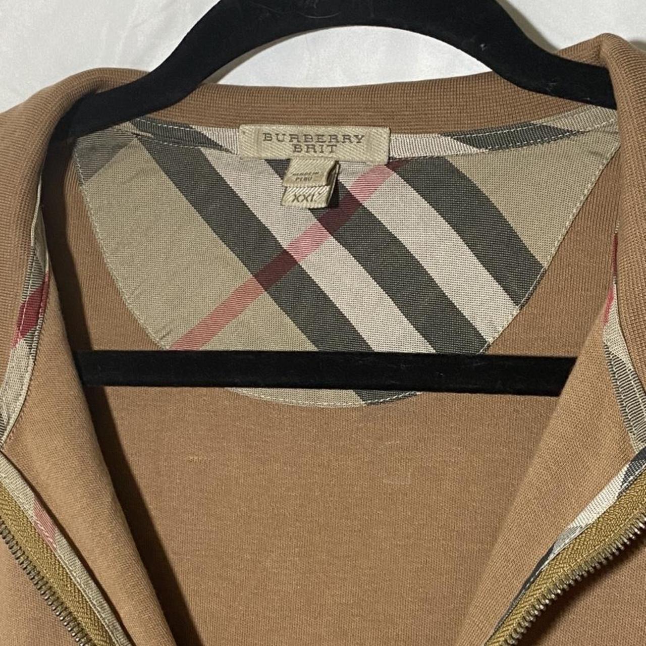 Burberry Brit Men's Tan and Brown Hoodie | Depop