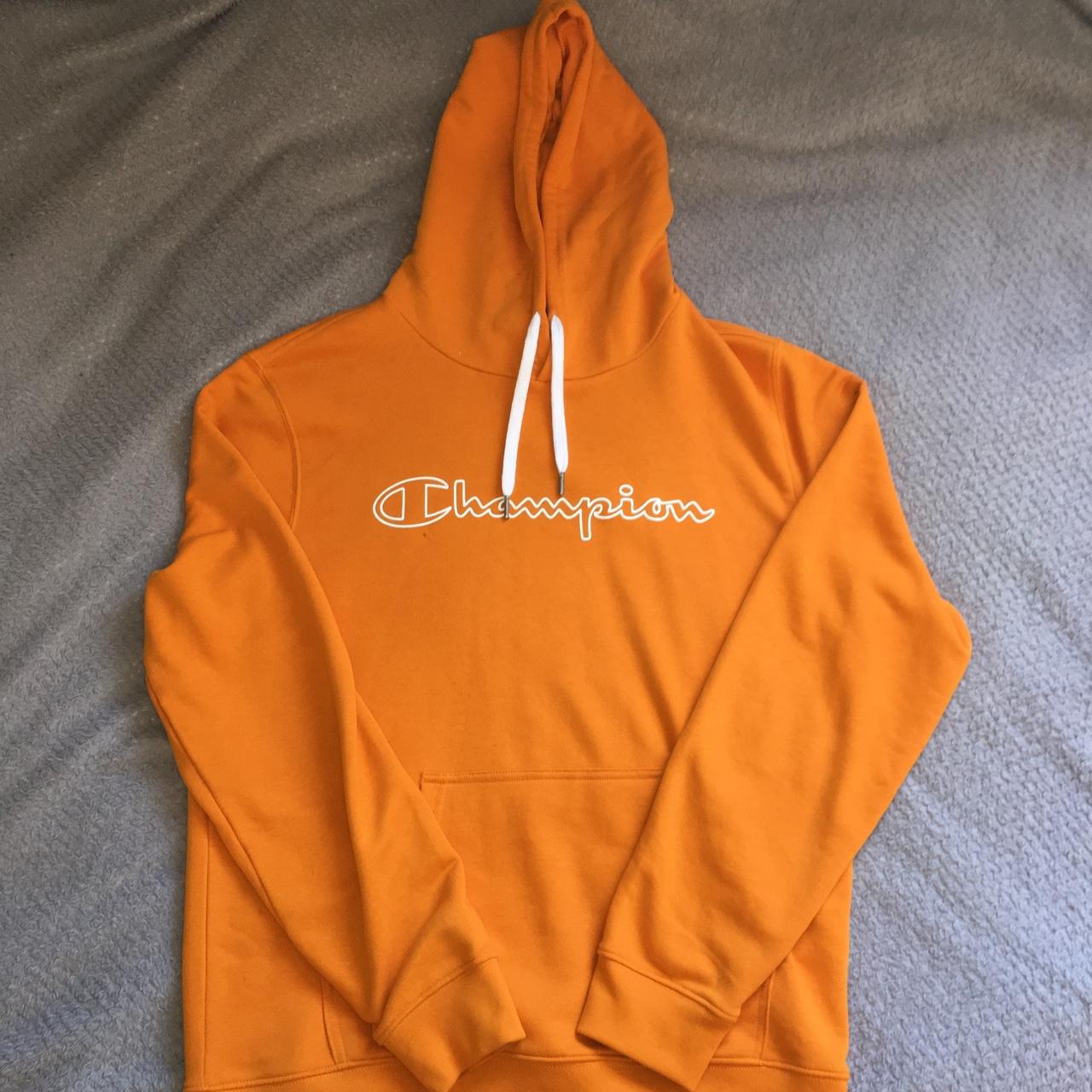 Champion hoodie sales with gold lettering