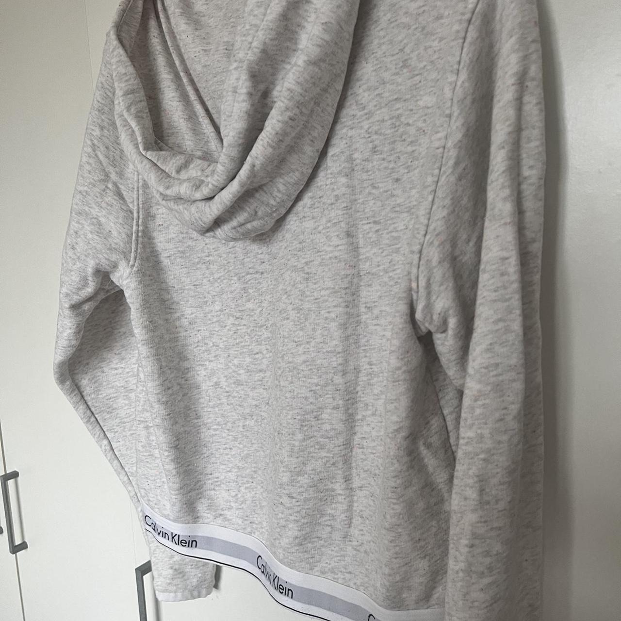 Womens small Calvin Klein zip up hoodie. Light grey... - Depop