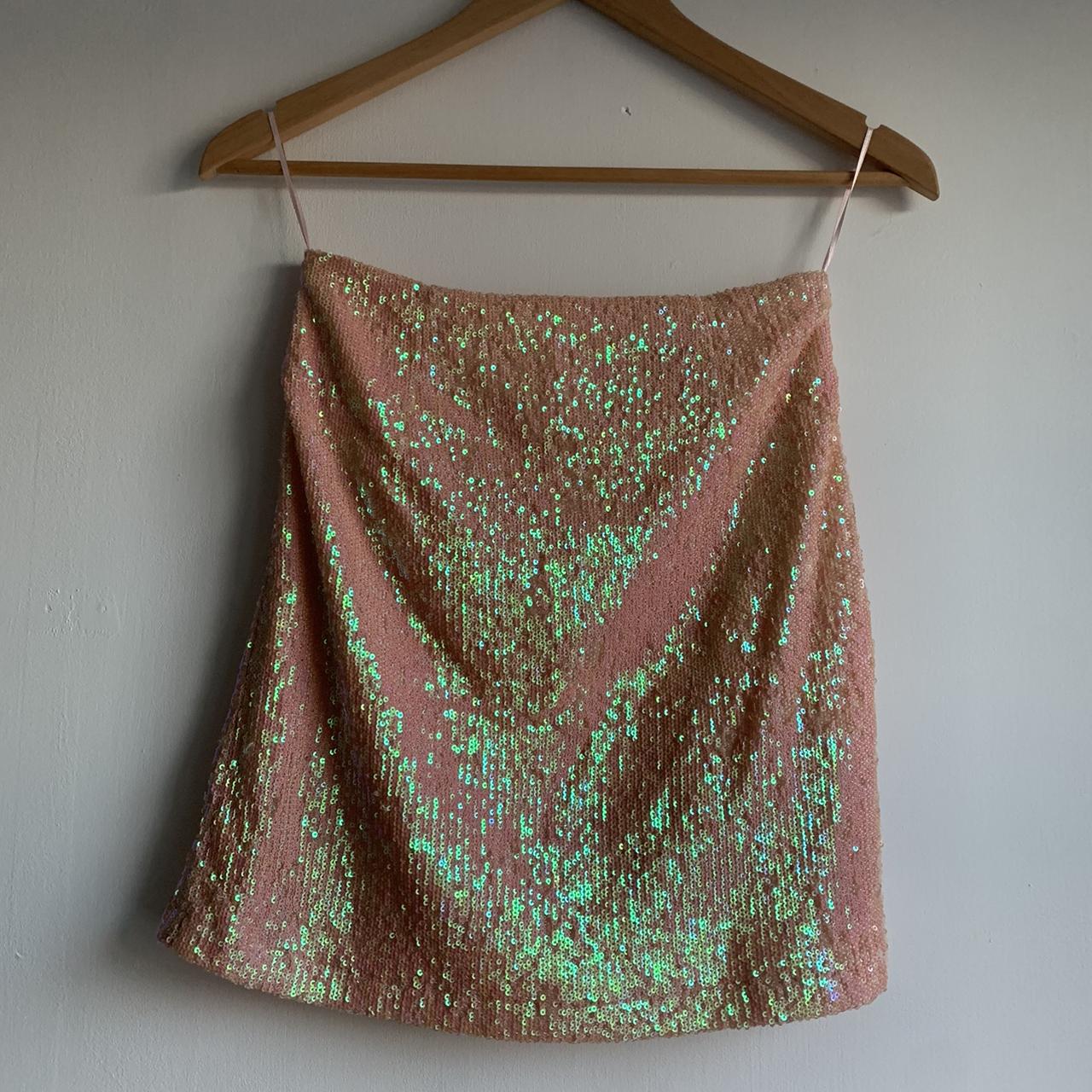 Lipsy gold outlet sequin skirt