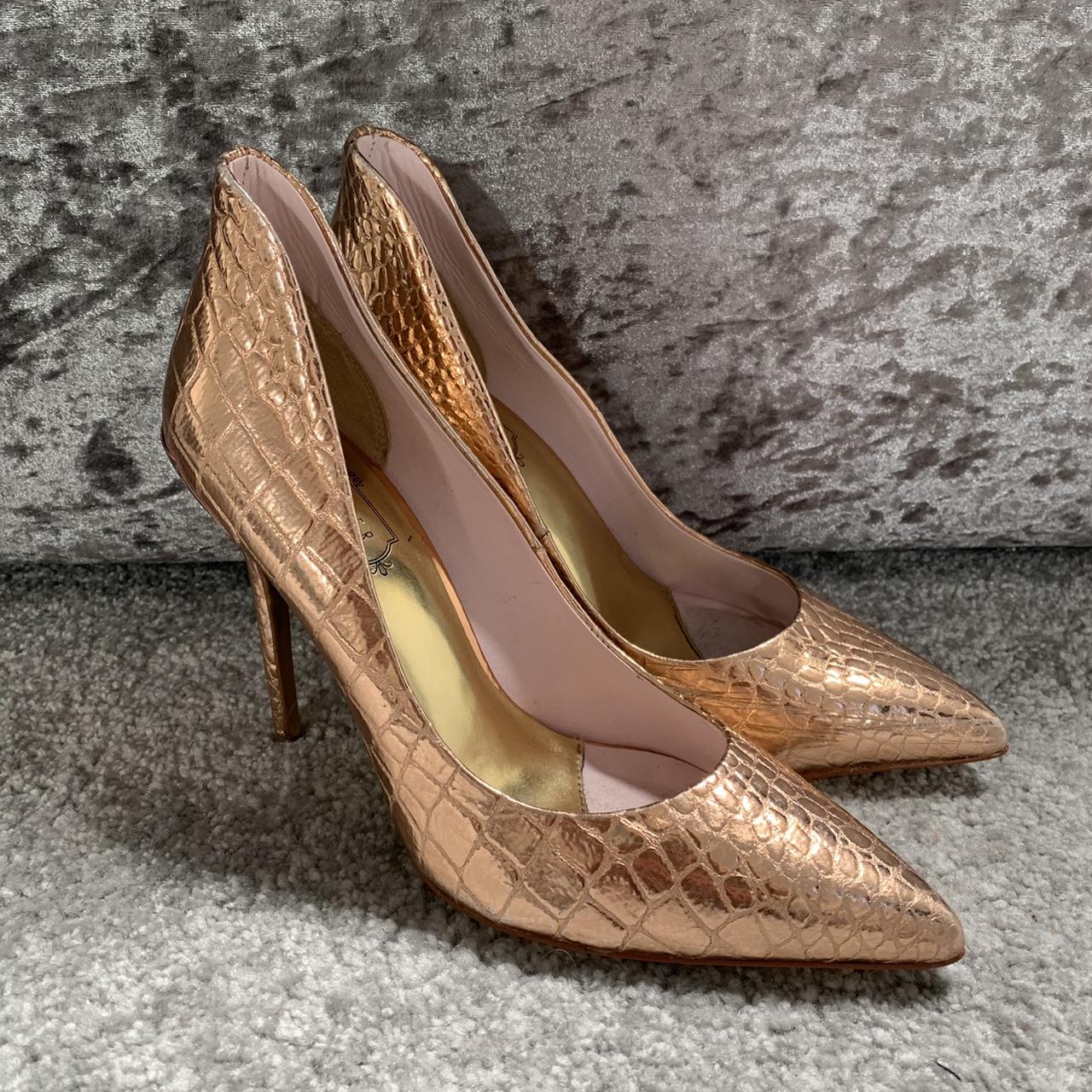 gold ted baker heels