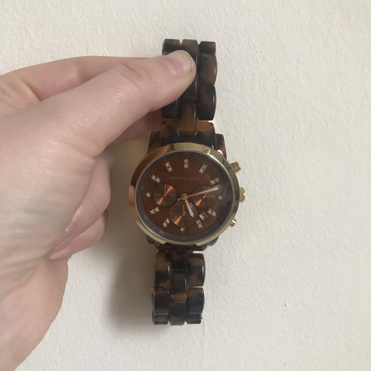 Michael kors watch on sale tortoise