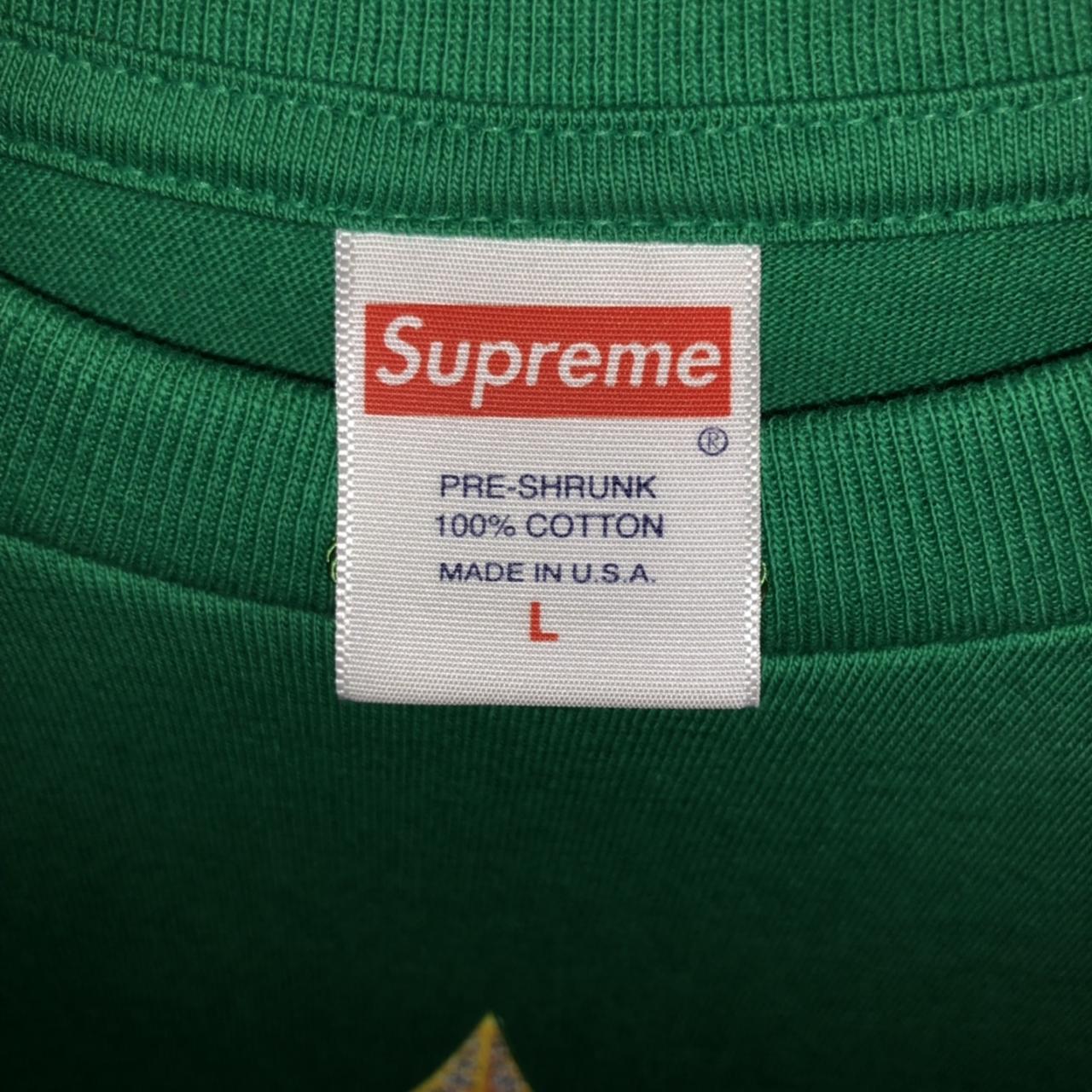 Supreme Hanes Box Logo Green Ribbed Tank Top Tee - Depop