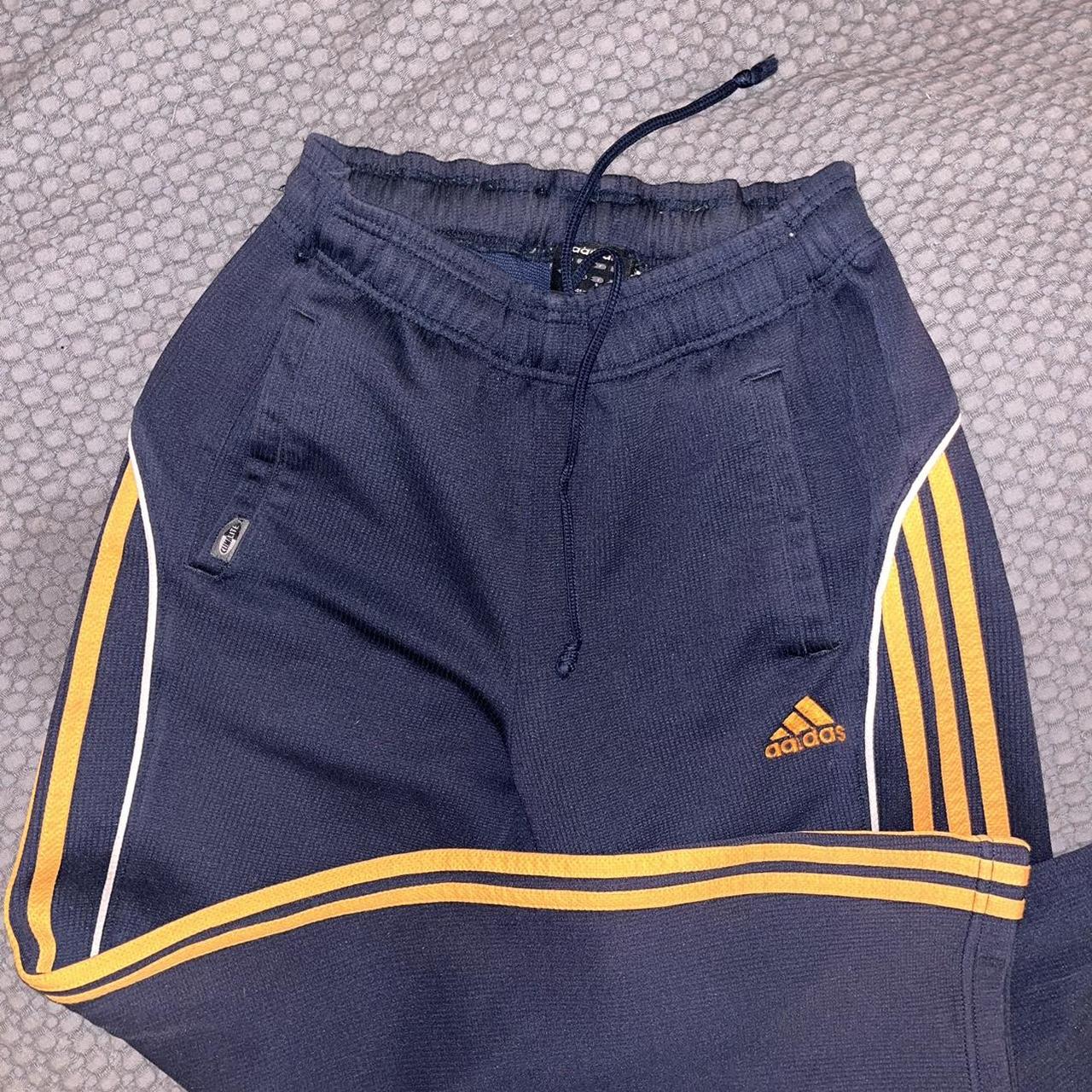 Sickest vintage ADIDAS track pants Navy and... Depop