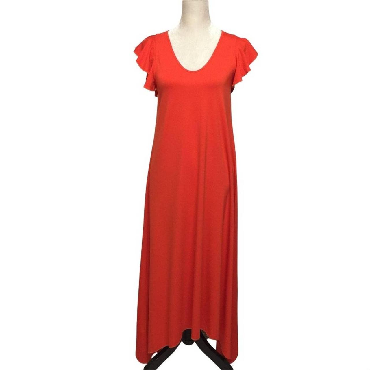 Ann Taylor Women's Orange Dress | Depop
