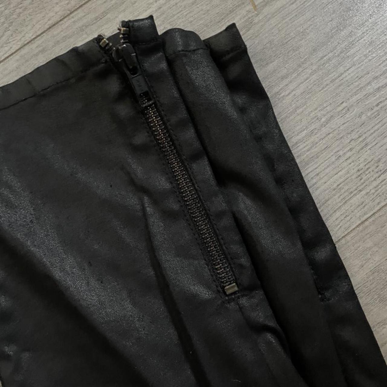 The Kooples, leather feel jeans. Waist 26 so about a... - Depop