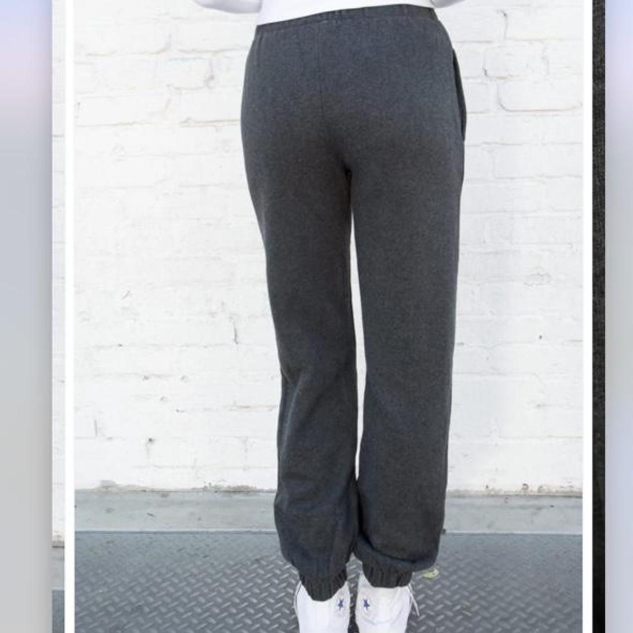 Brandy Melville Dark Grey Rosa Sweatpants super... Depop