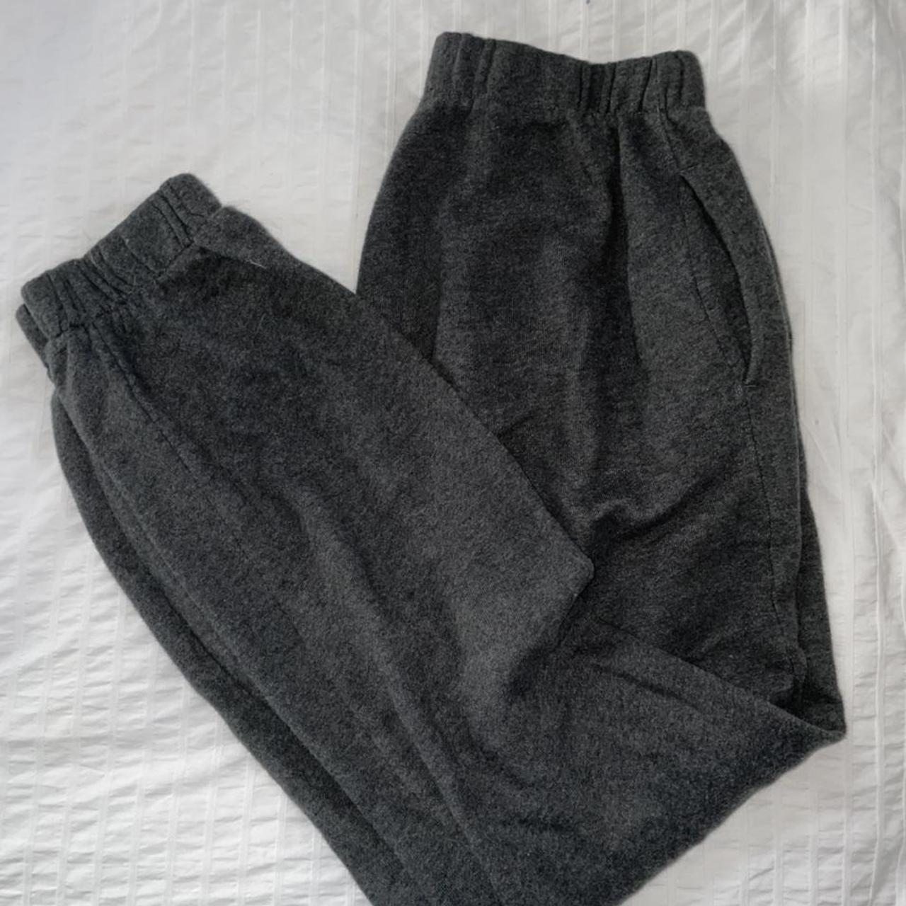 Brandy Melville Dark Grey Rosa Sweatpants super... Depop