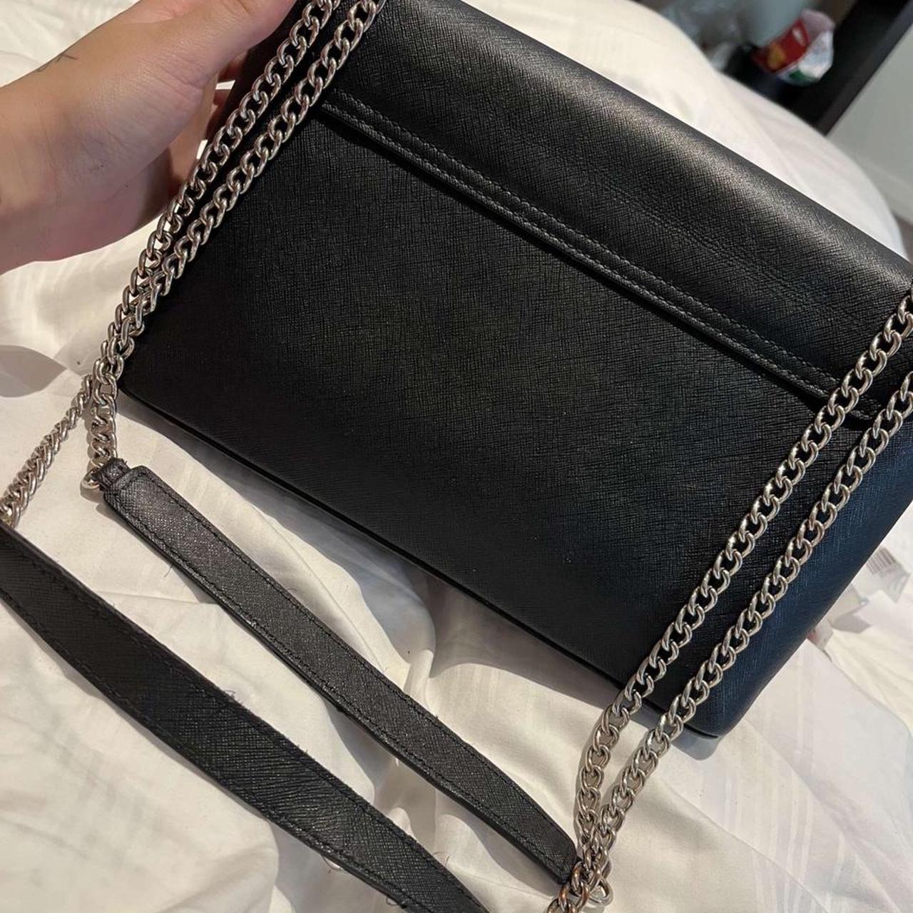 Vivienne Westwood black and gold cross body bag,... - Depop