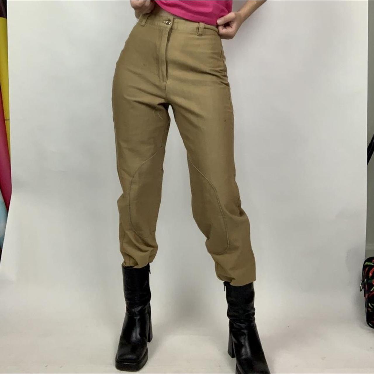 Brown Vintage Palmetto’s stirup high wasted trousers... - Depop