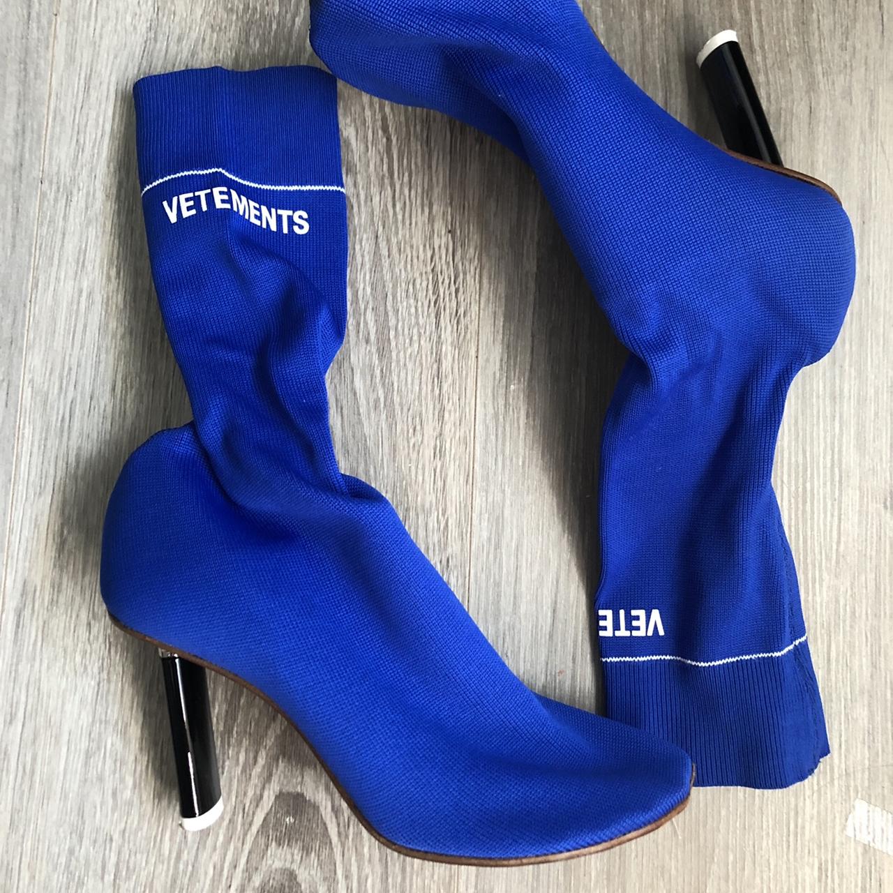 Royal blue hotsell sock booties