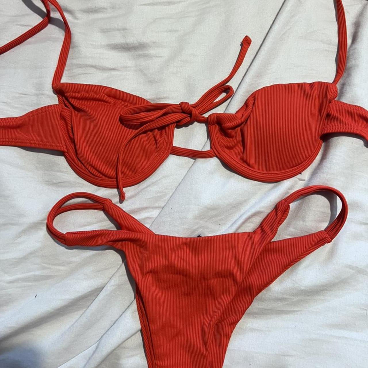 Women's Red Bikinis-and-tankini-sets | Depop