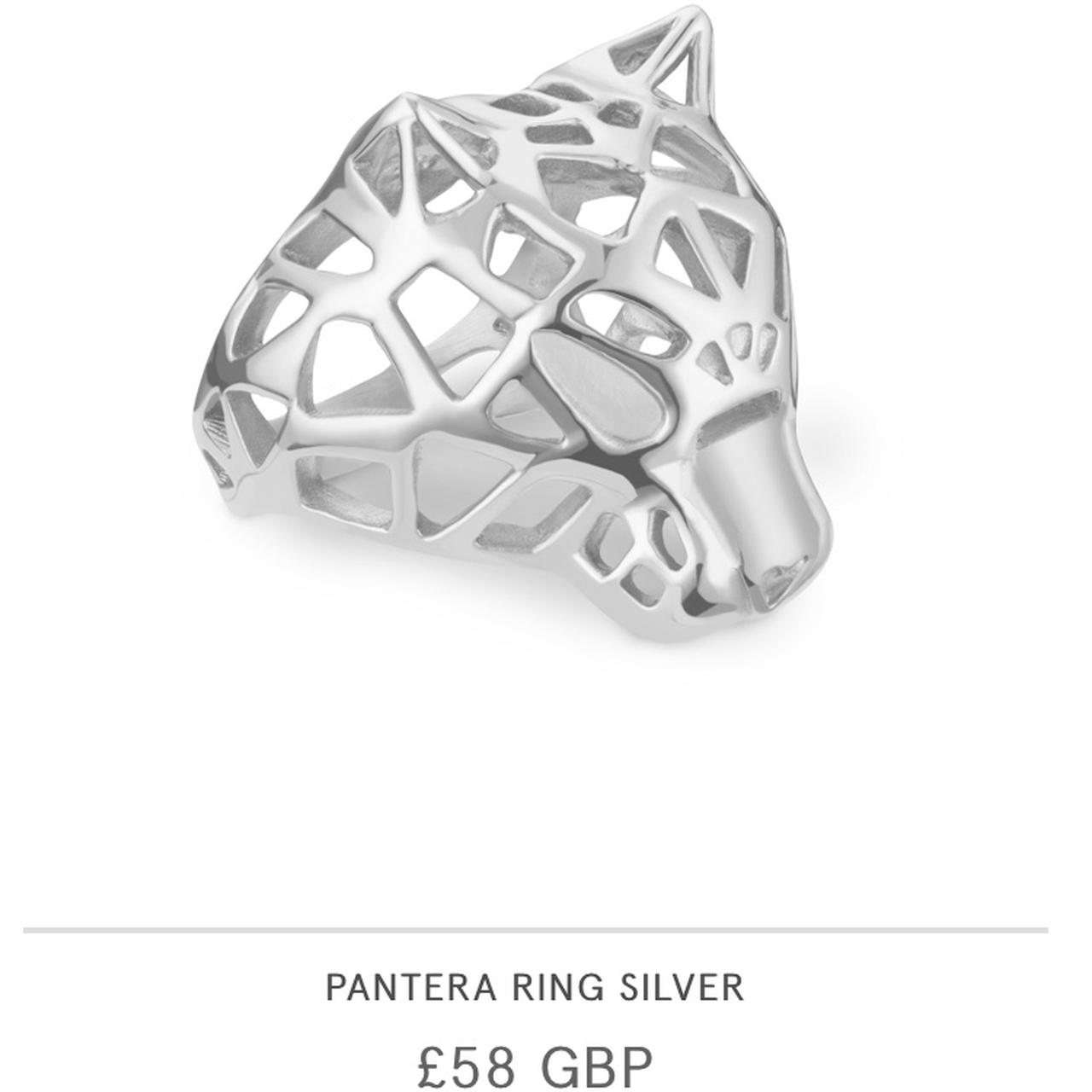 Sterling silver panther on sale ring