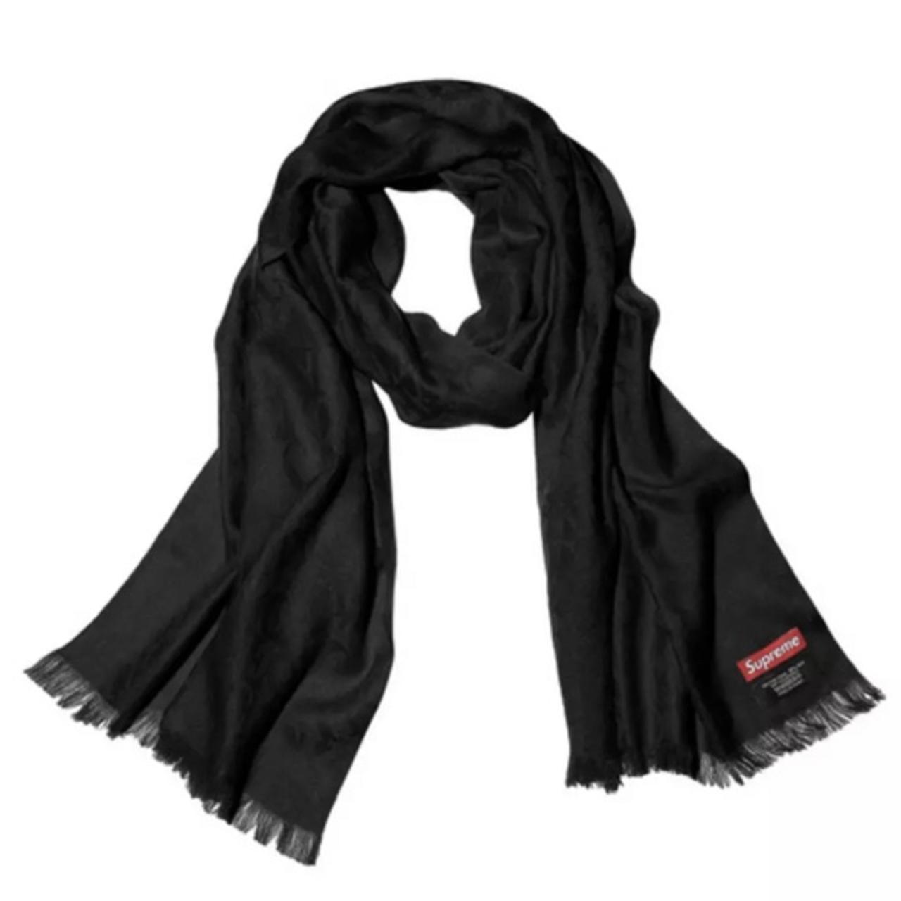 シュプリーム　FUCK CASHMERE SCARF FW17A98 BLACK Supreme FUCK cashmere scarf. Black colourway Has a | Depop