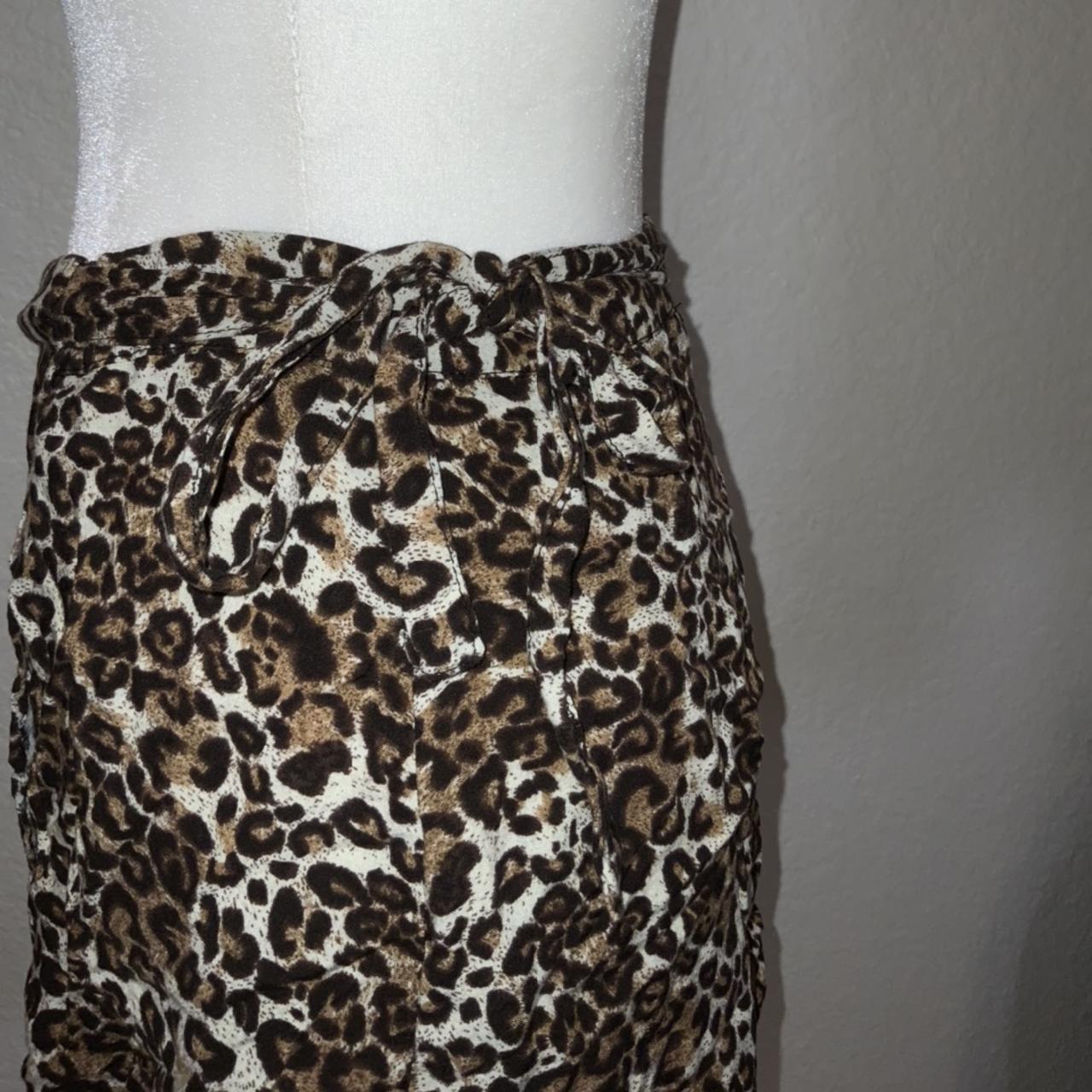 Cheetah Print Wrap Around Beach Cover Up... Depop