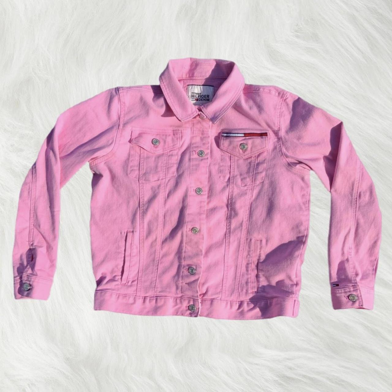 Tommy hilfiger pink denim on sale jacket