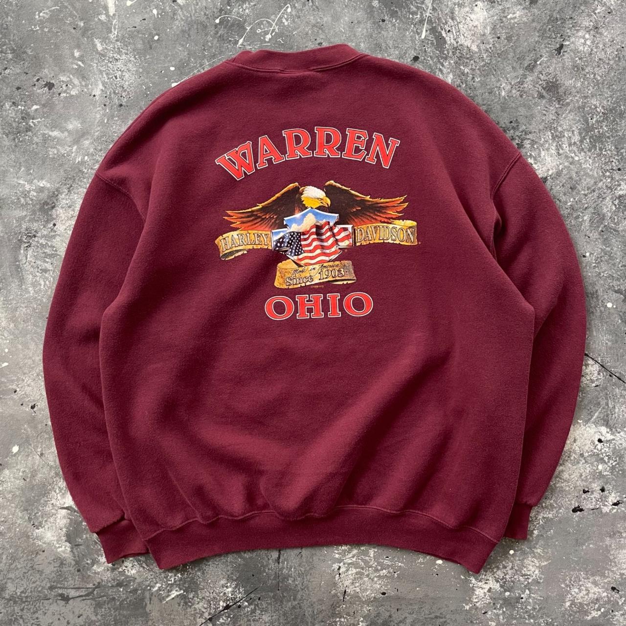 Harley Davidson Men's Burgundy Sweatshirt (2)