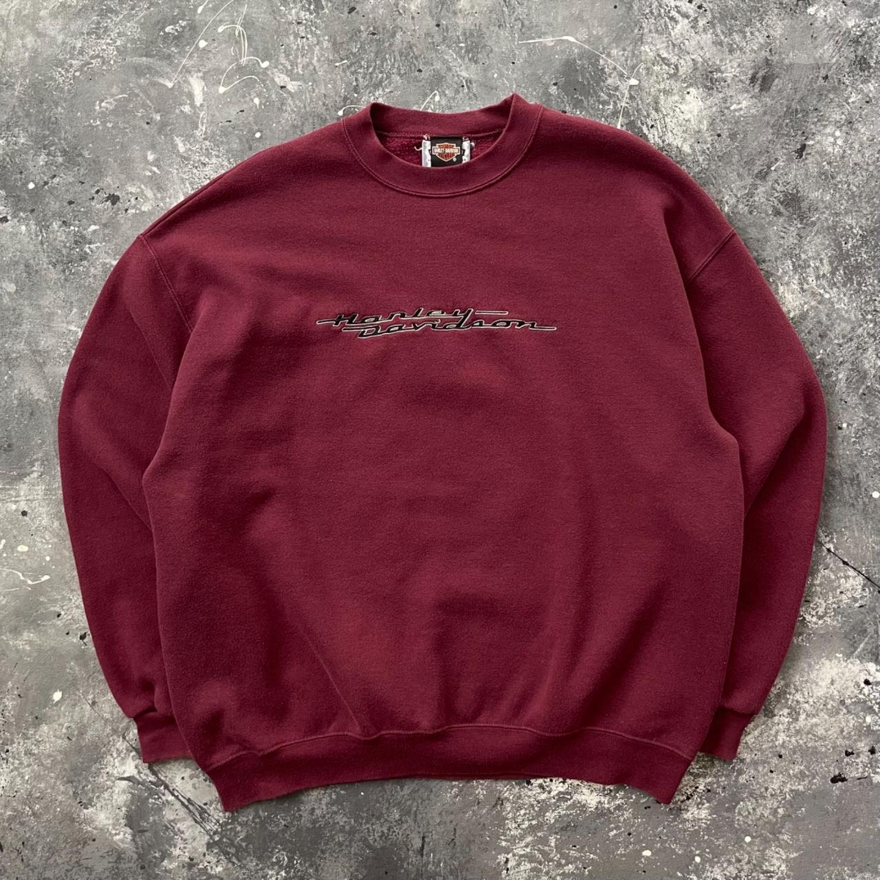 Harley Davidson Men's Burgundy Sweatshirt