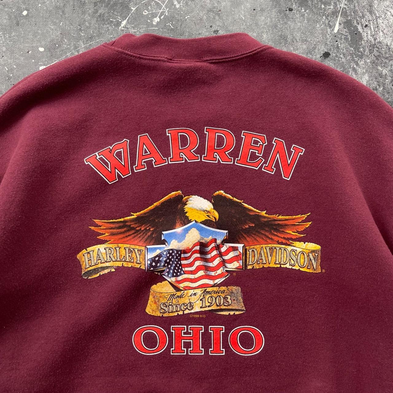 Harley Davidson Men's Burgundy Sweatshirt (4)