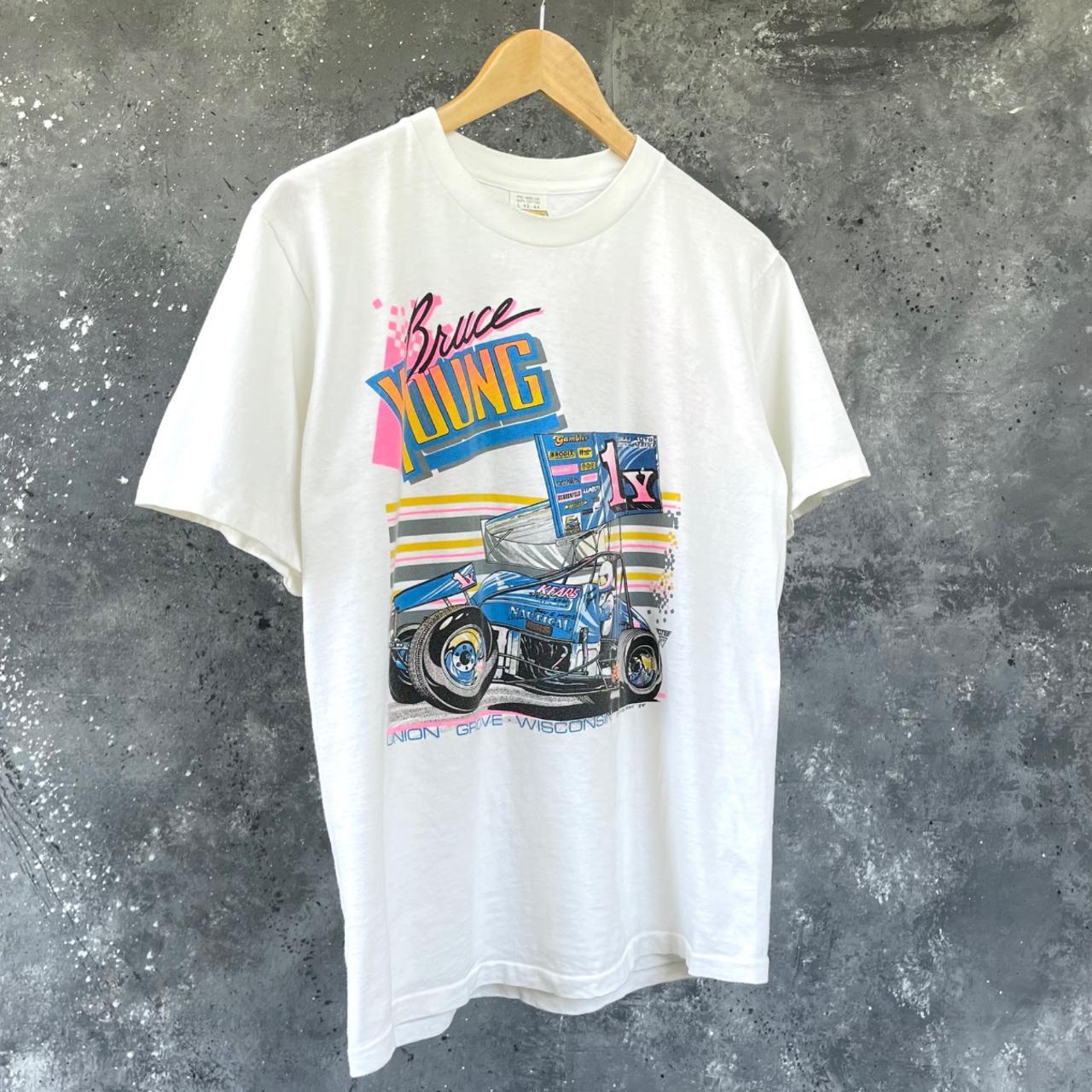 Vintage Sprint Car Racing T-shirt Bruce Young Dirt... - Depop
