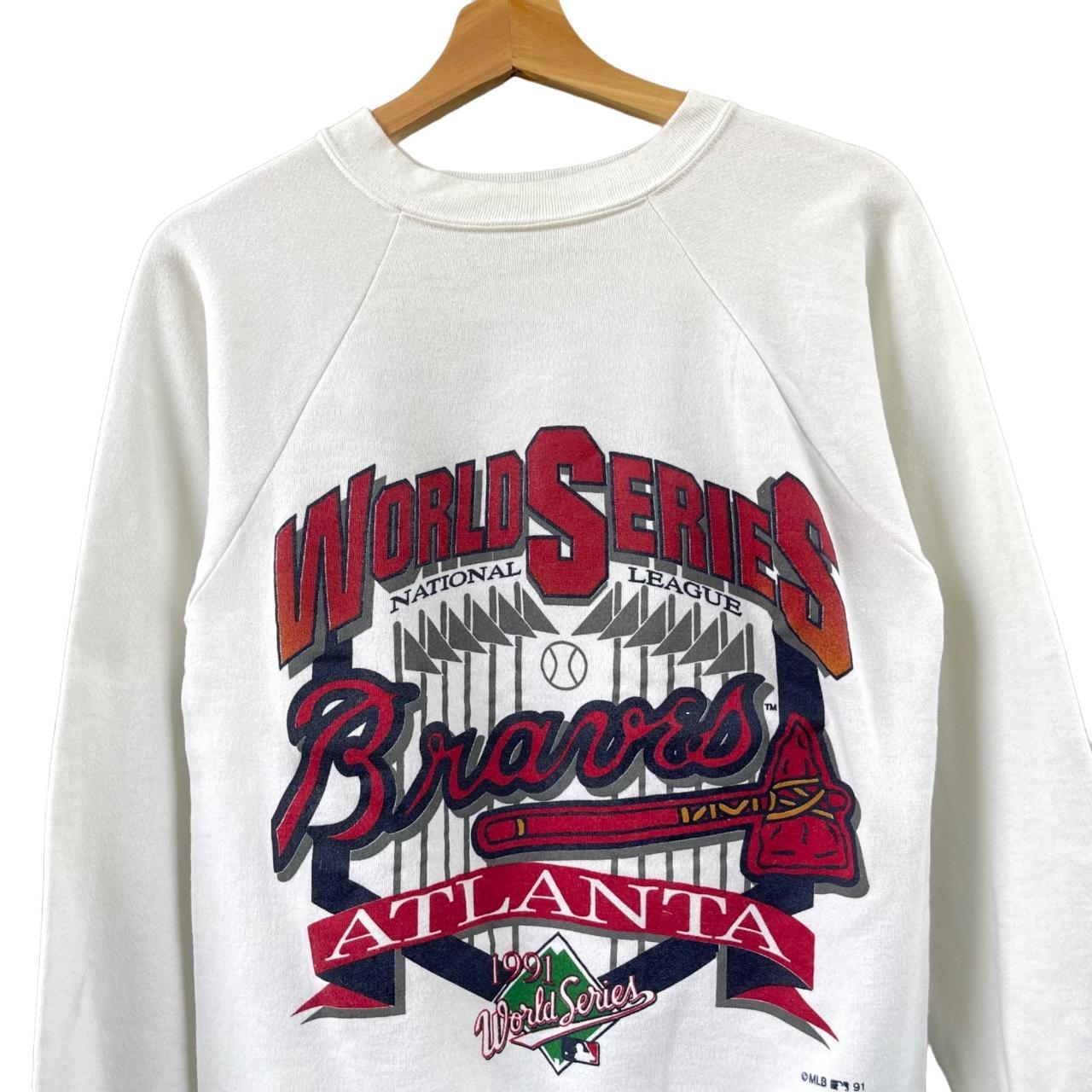 Vintage ATLANTA BRAVES Crew Neck sweatshirt - Depop