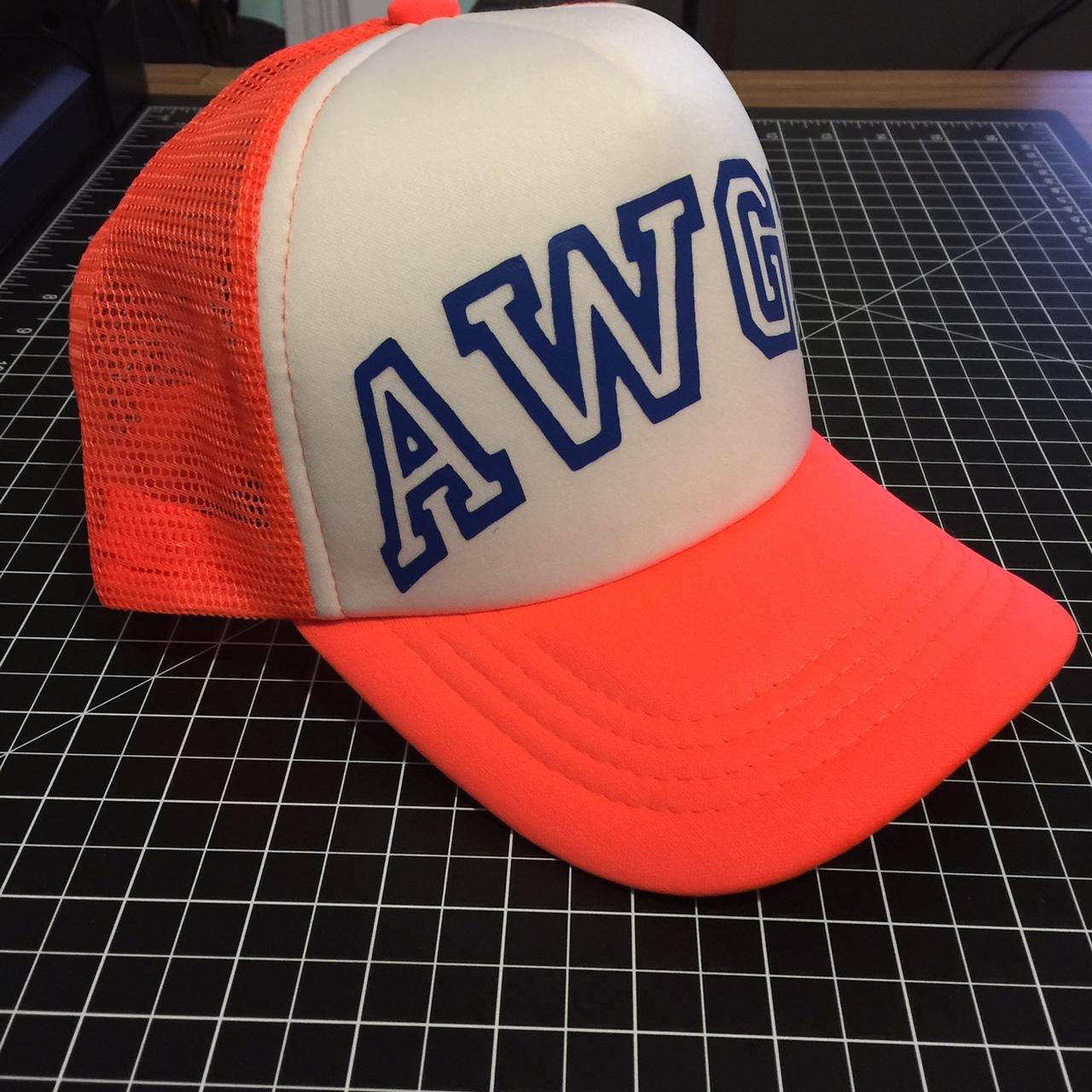 AWGE custom hat (orange trucker)