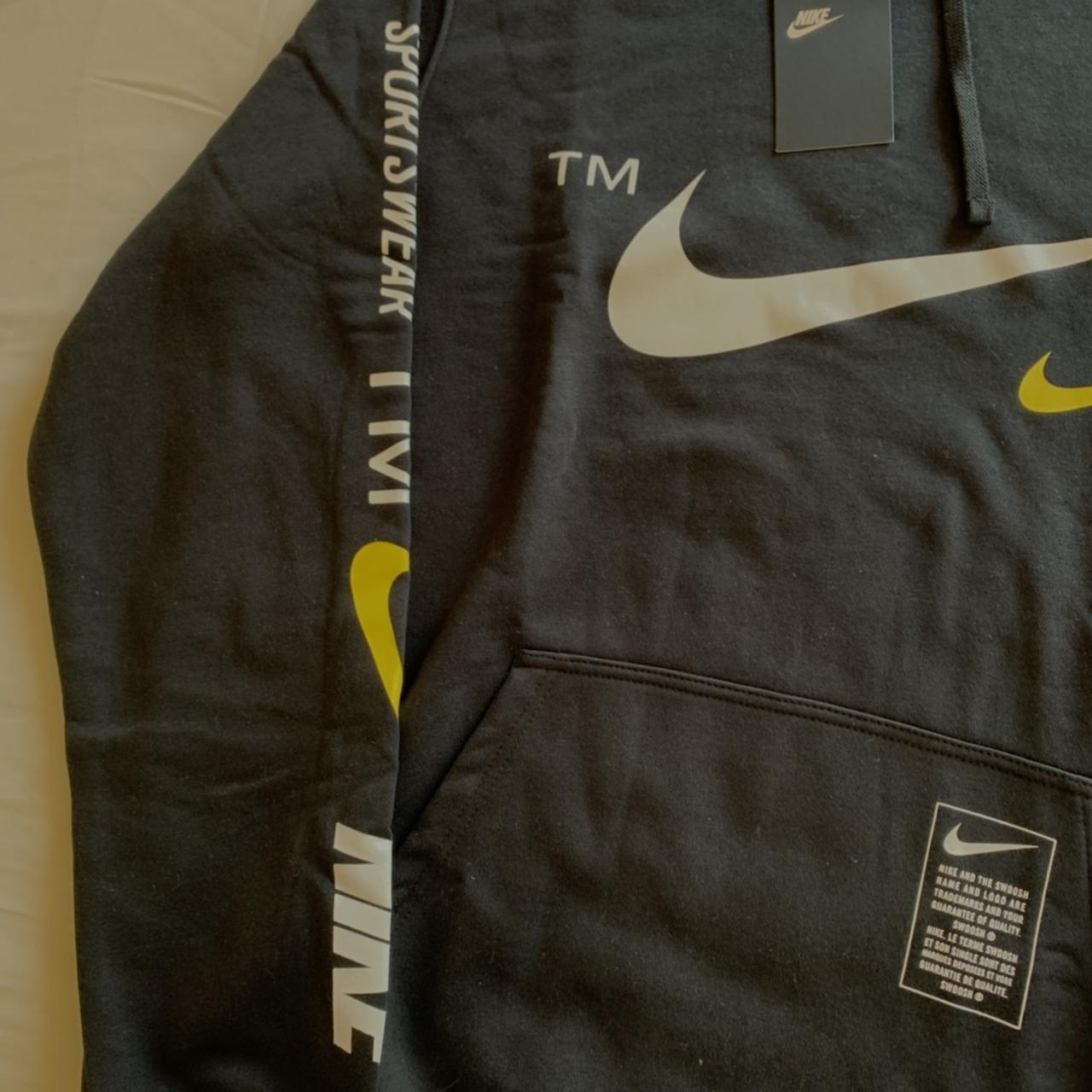 triple nike logo hoodie