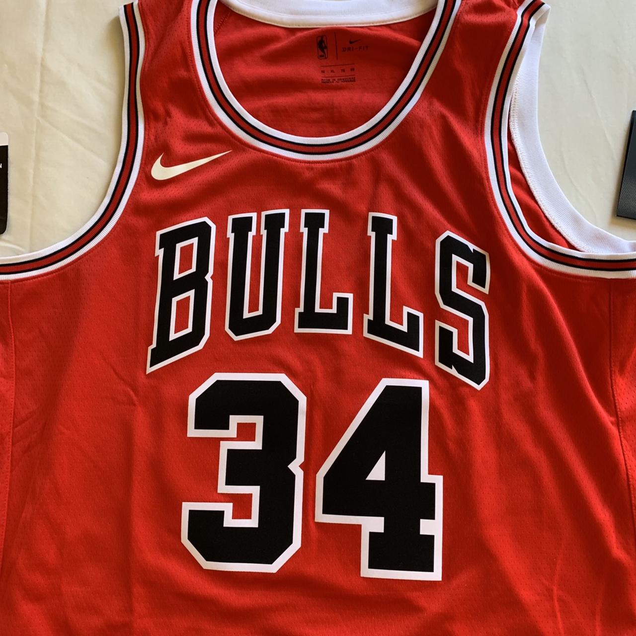 Chicago bulls 34 sales jersey