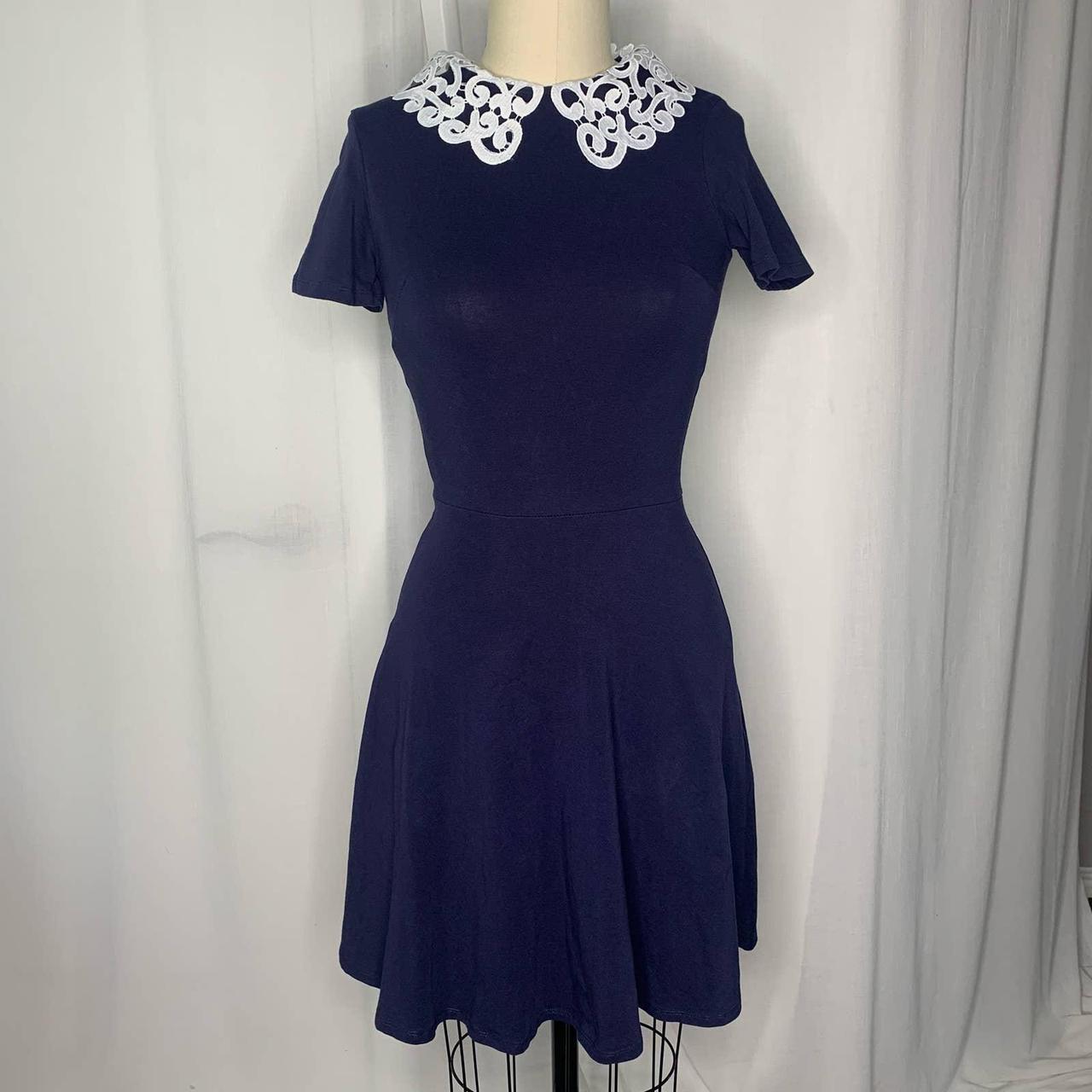 Dorothy Perkins Women's Blue and White Dress (2)