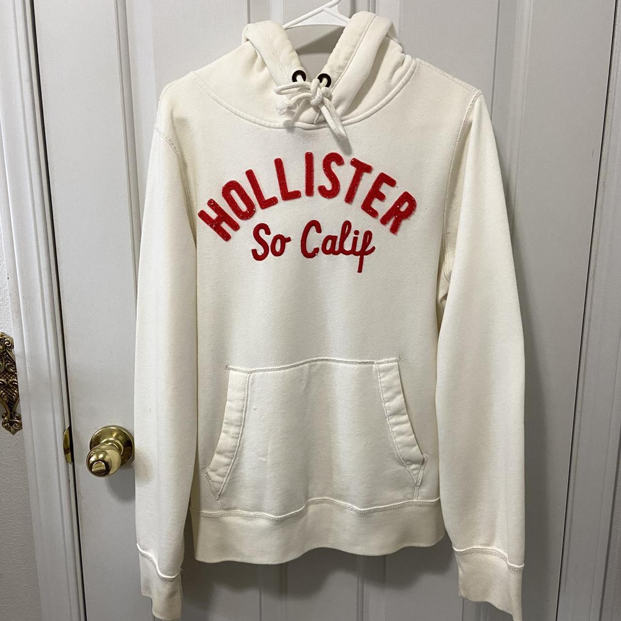 Hollister cream outlet hoodie